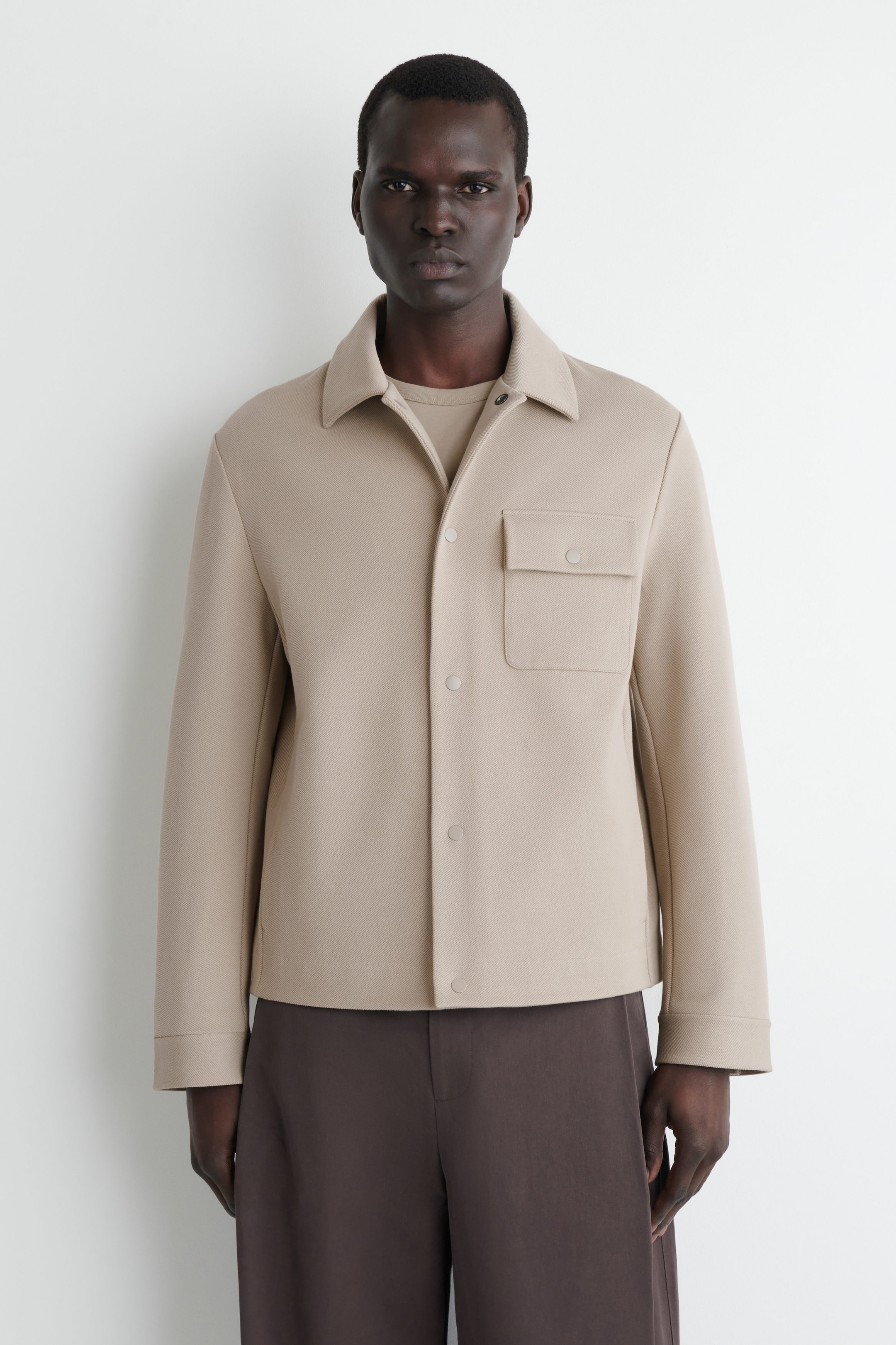 JERSEY-TWILL SHIRT JACKET