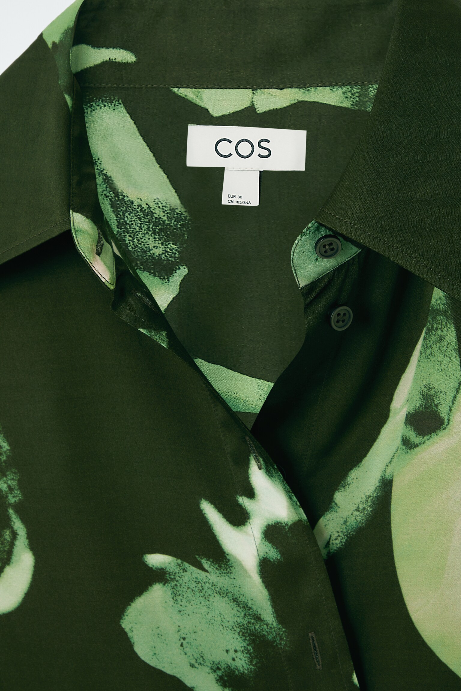 CHEMISIER CACHE-CŒUR OVERSIZE - NOIR / IMPRIMÉ FLORAL - 4