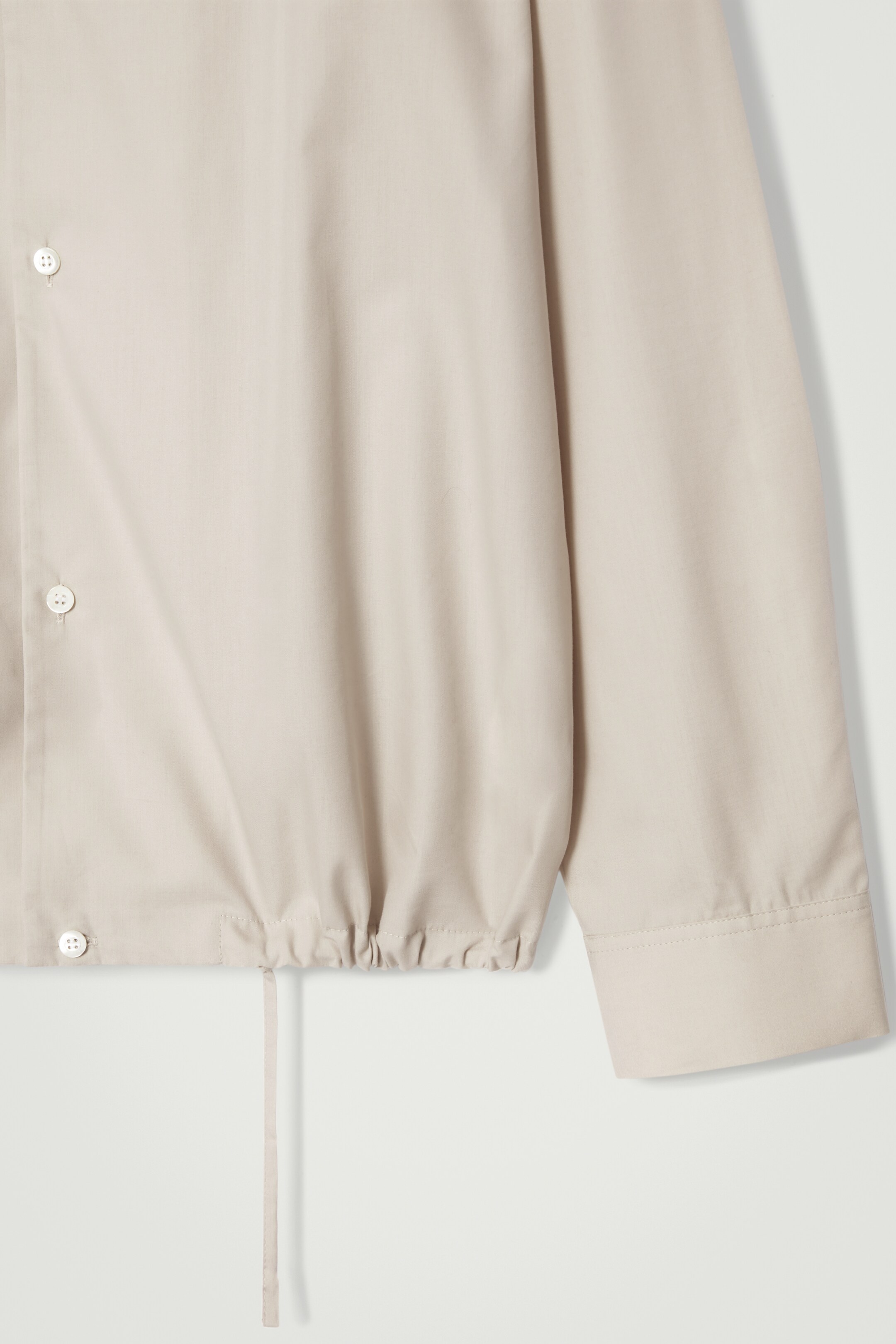 Agrandir l'image: CHEMISE DÉCONTRACTÉE OURLET AJUSTABLE EN COTON - BEIGE - HOMME | H&M CH 2