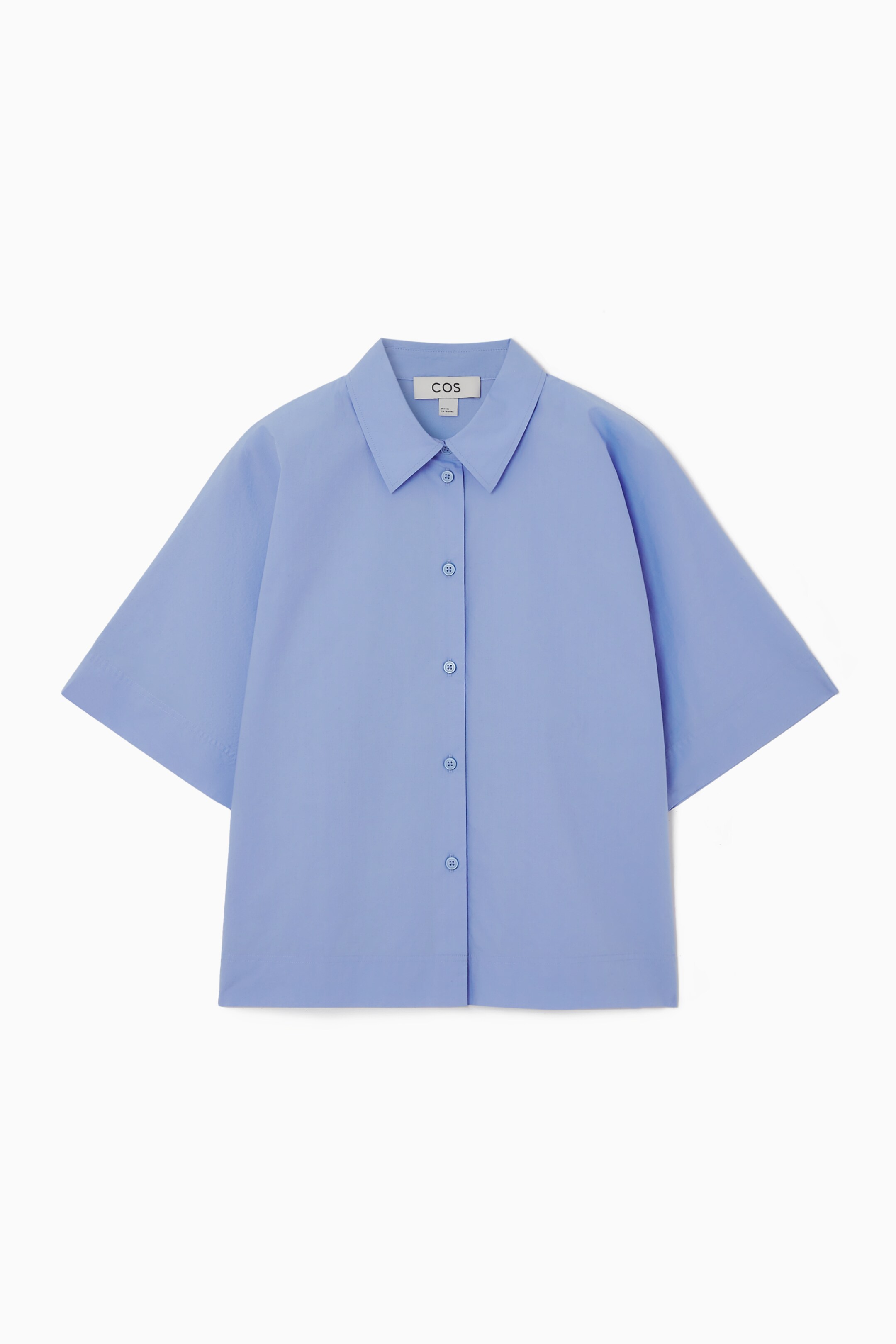 View larger image: BOXY SHORT-SLEEVED POPLIN SHIRT - LIGHT BLUE - Ladies | H&M GB 1