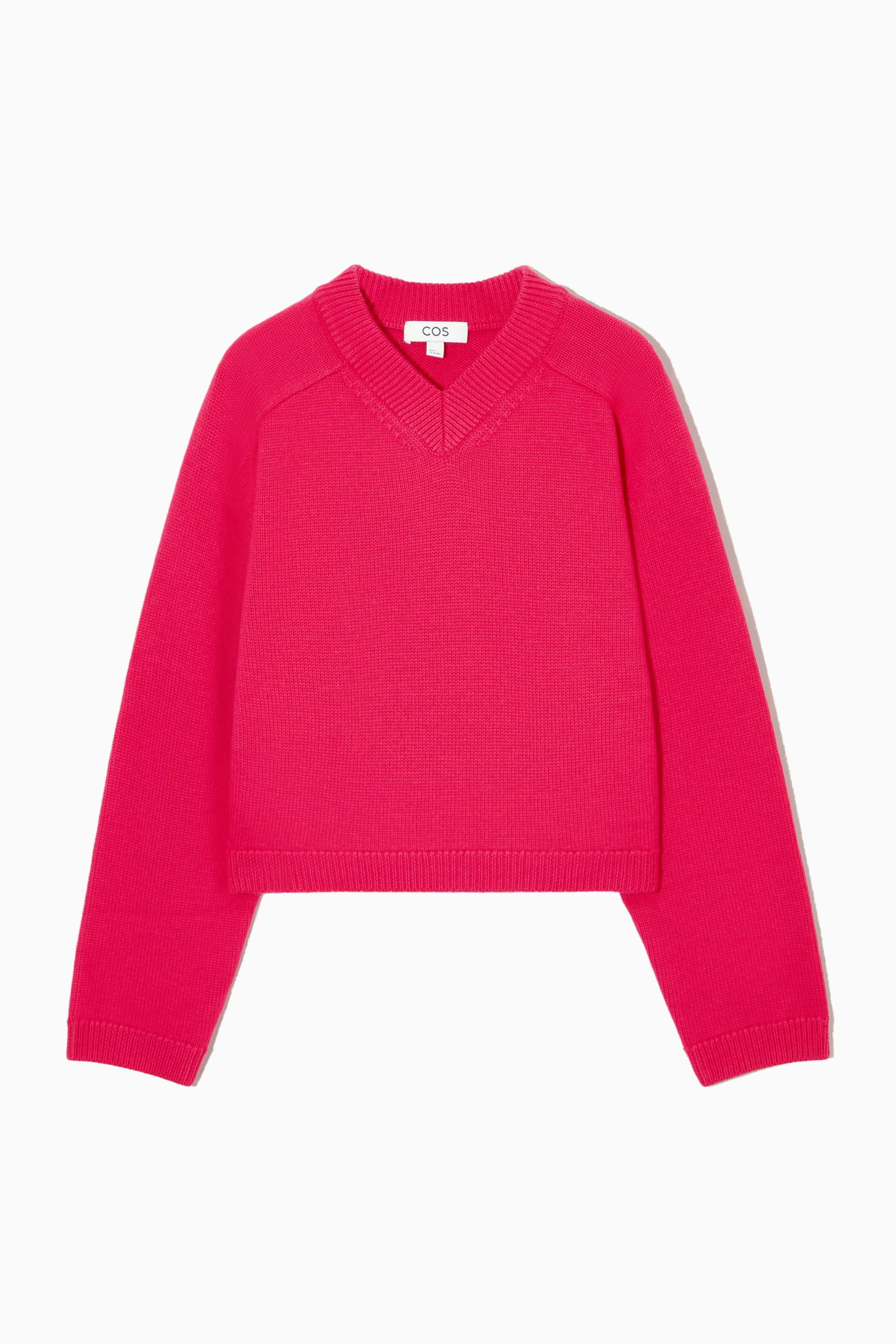 View larger image: V-NECK MERINO WOOL JUMPER - BRIGHT PINK - Ladies | H&M GB 1