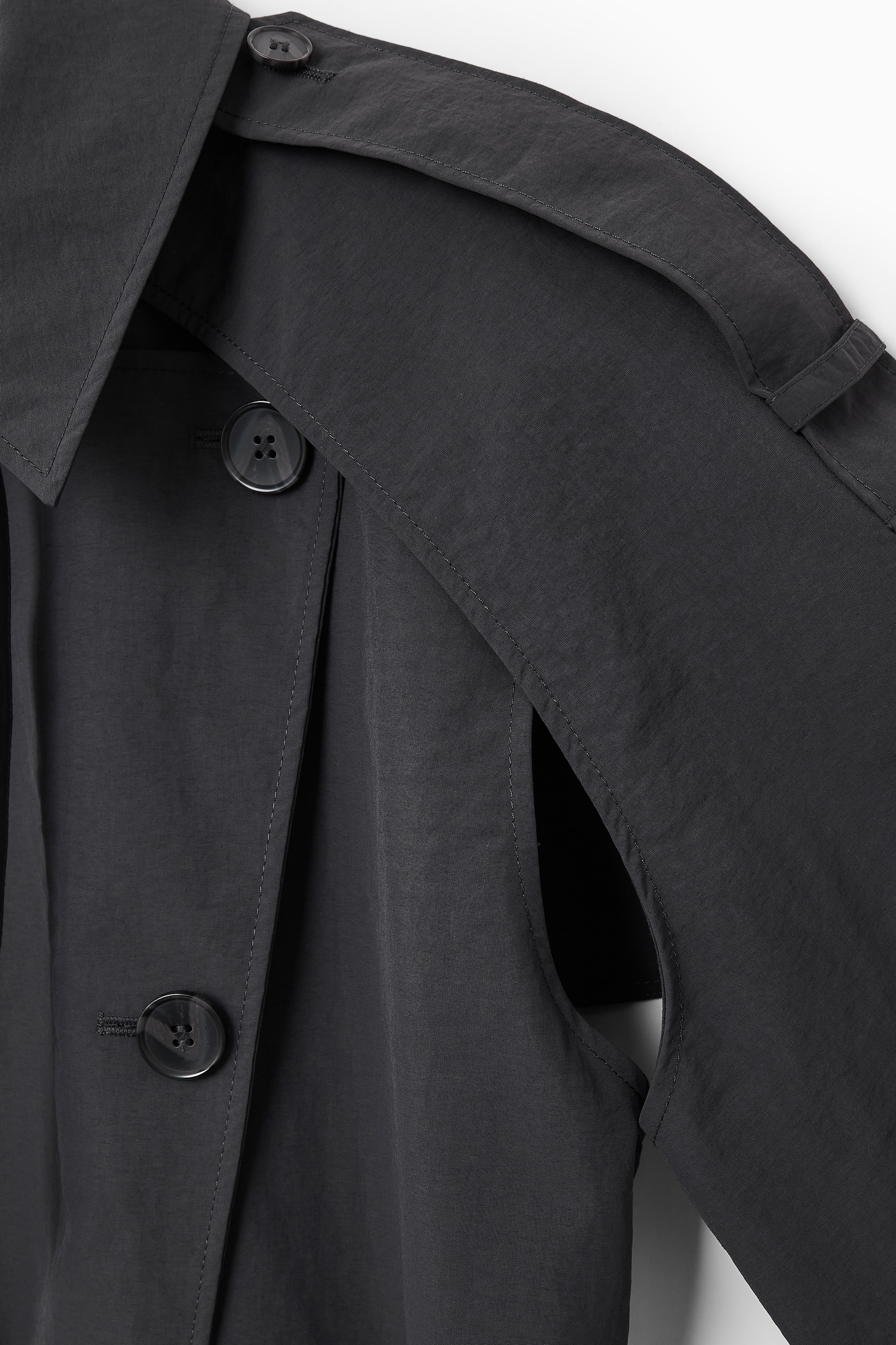 View larger image: CONVERTIBLE NYLON TRENCH COAT - DARK GREY - Ladies | H&M GB 2