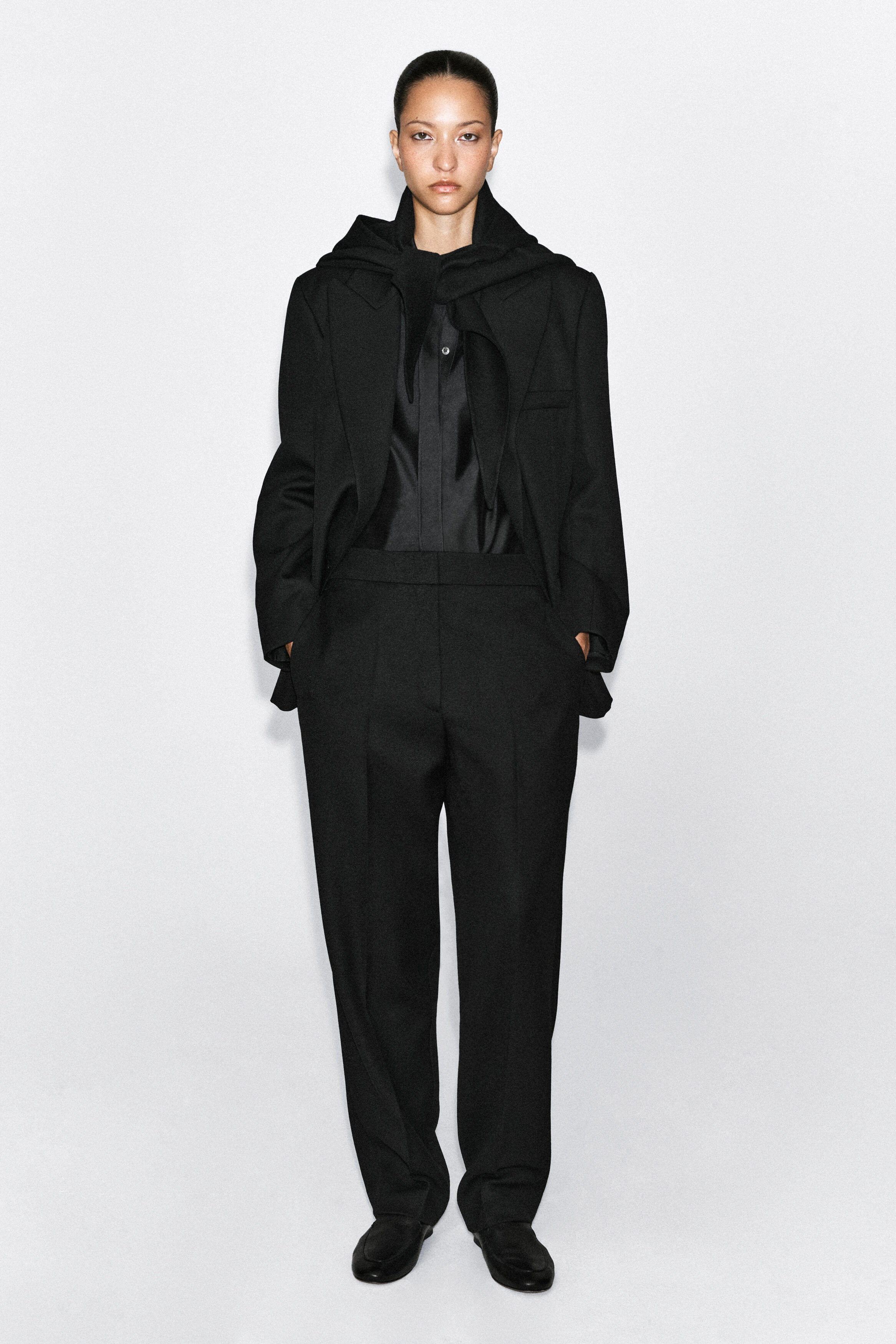 TAILORED WOOL STRAIGHT-LEG PANTS - thumbnail 7