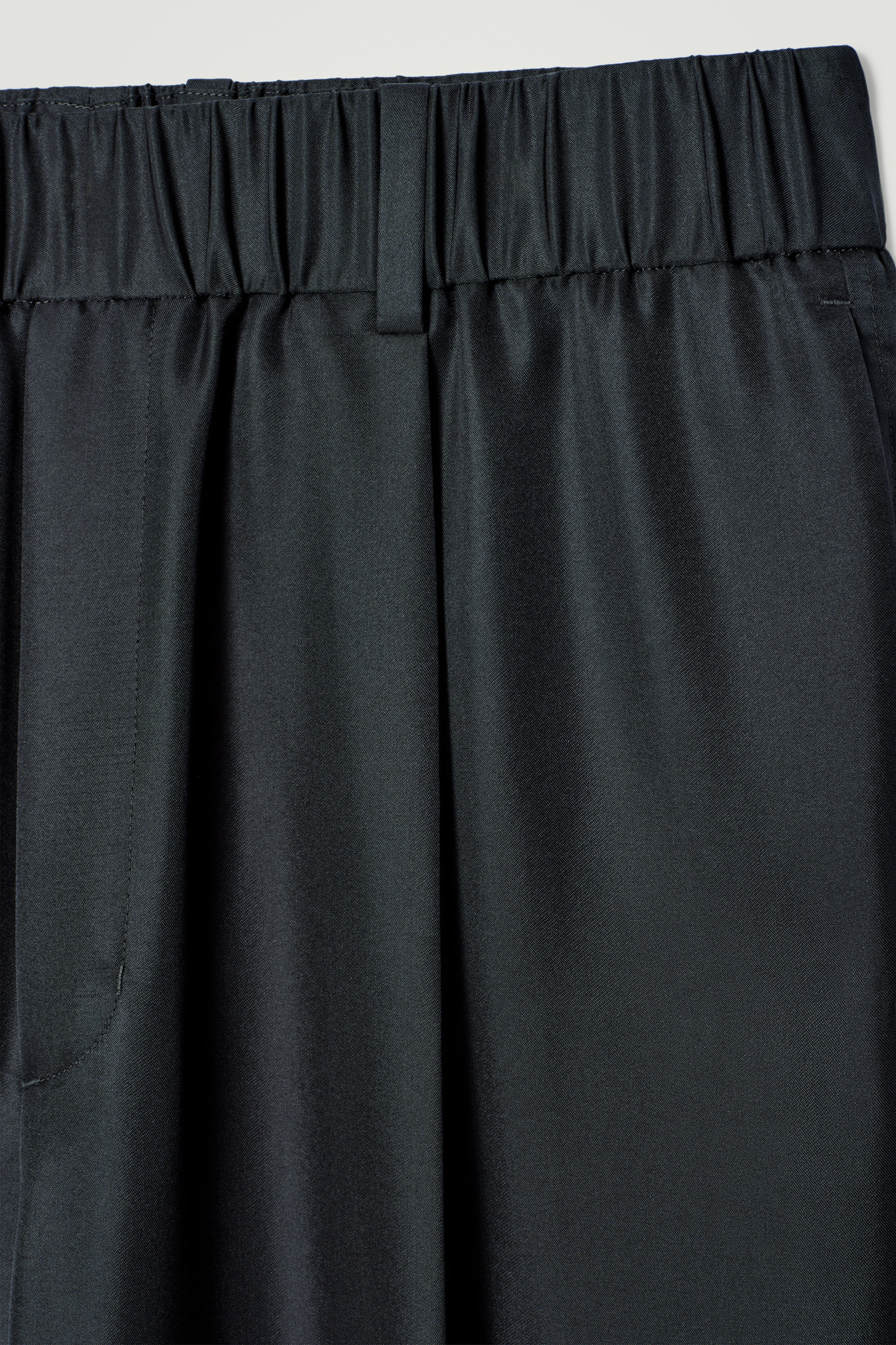 ELASTICATED SILK PANTS - ANTHRACITE | COS