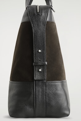 CITY MESSENGER BAG - LEATHER — DARK BROWN 2
