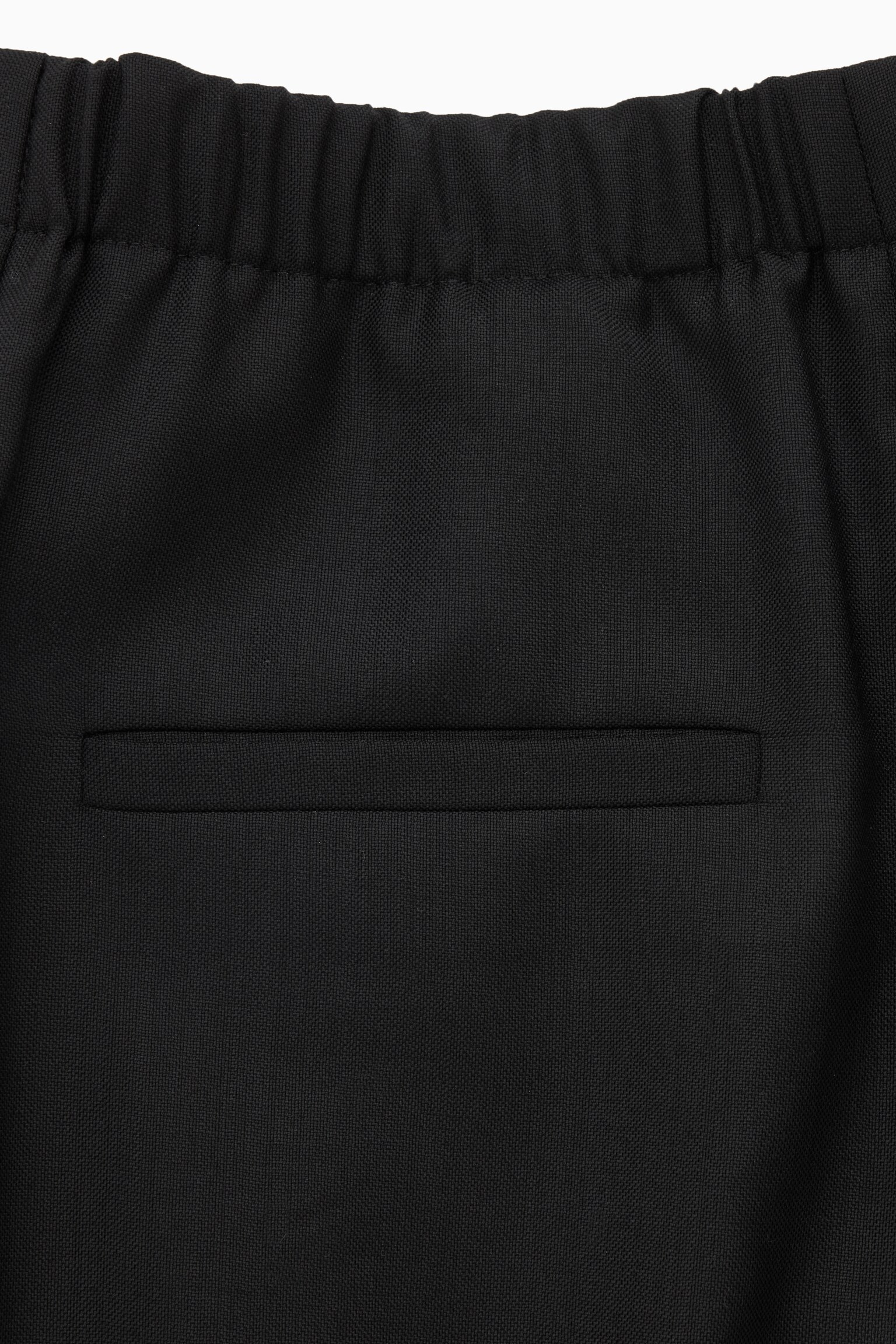 RELAXED WOOL WIDE-LEG TROUSERS - BLACK - 2