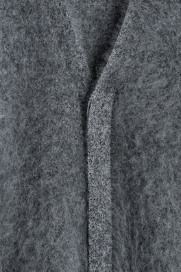 BRUSHED PURE CASHMERE V-NECK CARDIGAN — DARK GREY 1