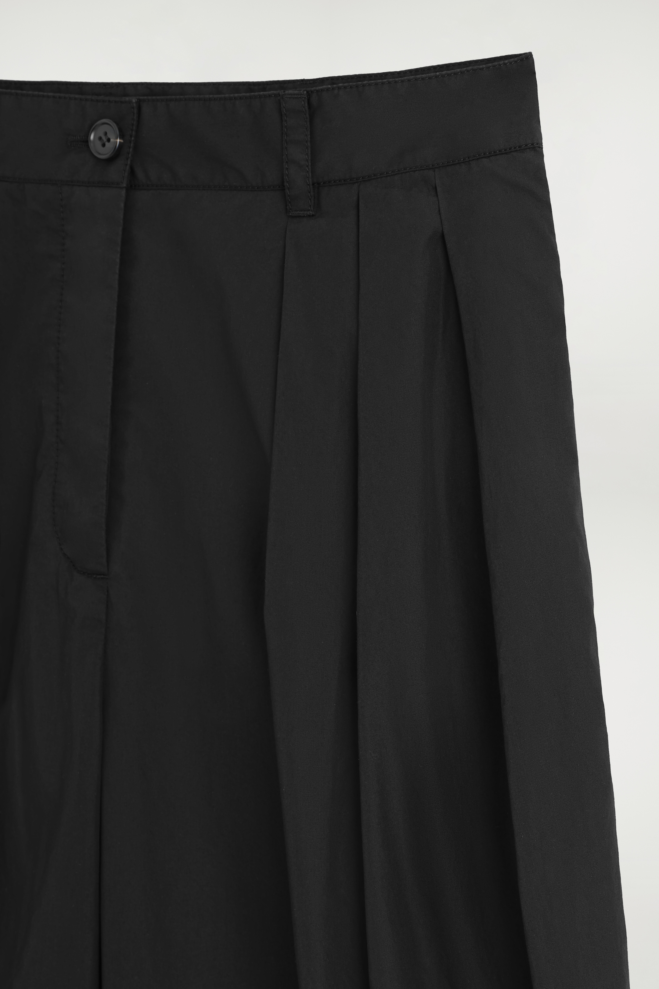 Se større billede: BOMULDSBUKSER MED VIDE BEN OG LÆG - SORT - DAME | H&M DK 6