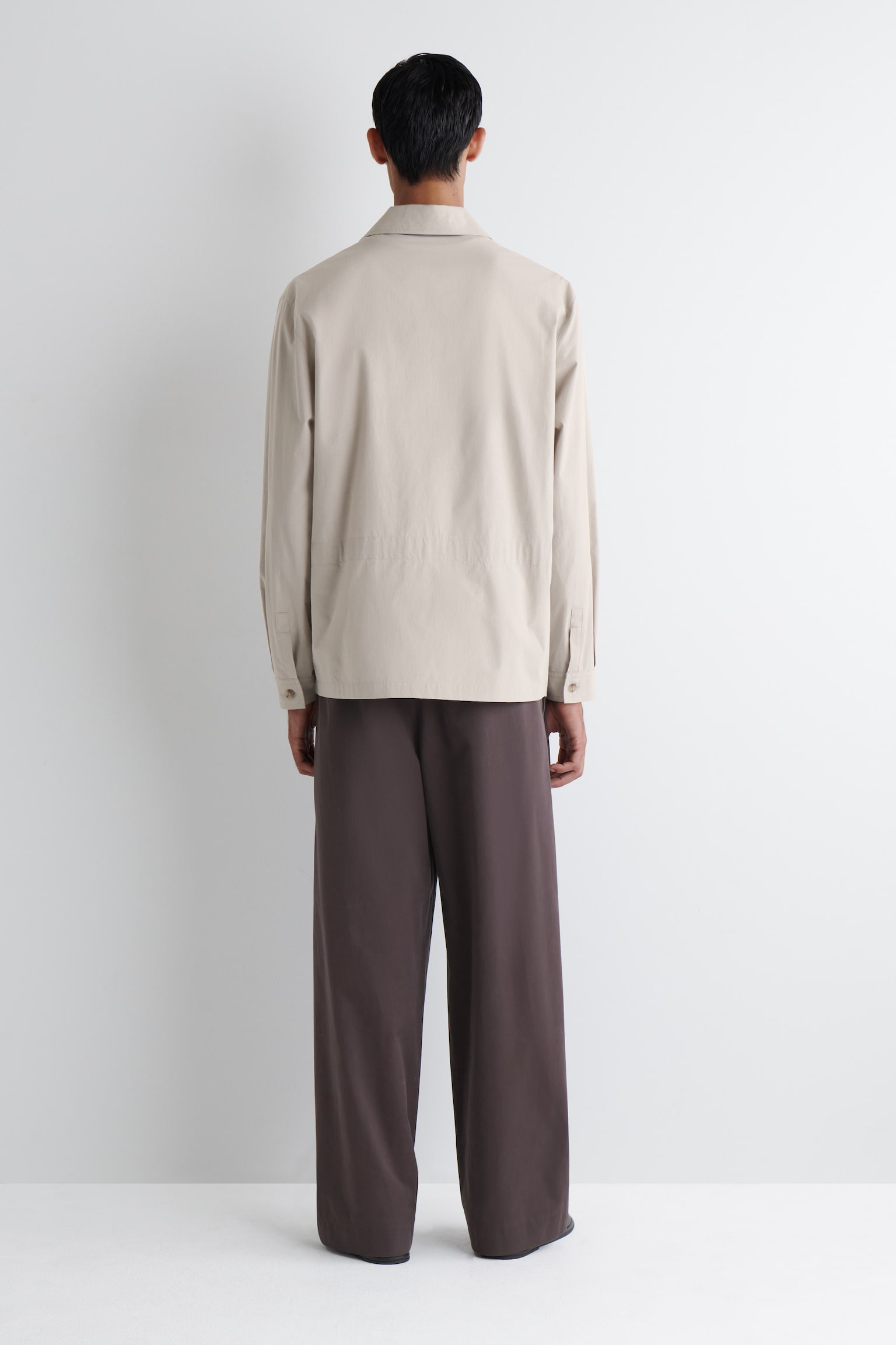 CAMISA DE ALGODÓN RELAXED FIT - TOPO CLARO/TOPO OSCURO - 6