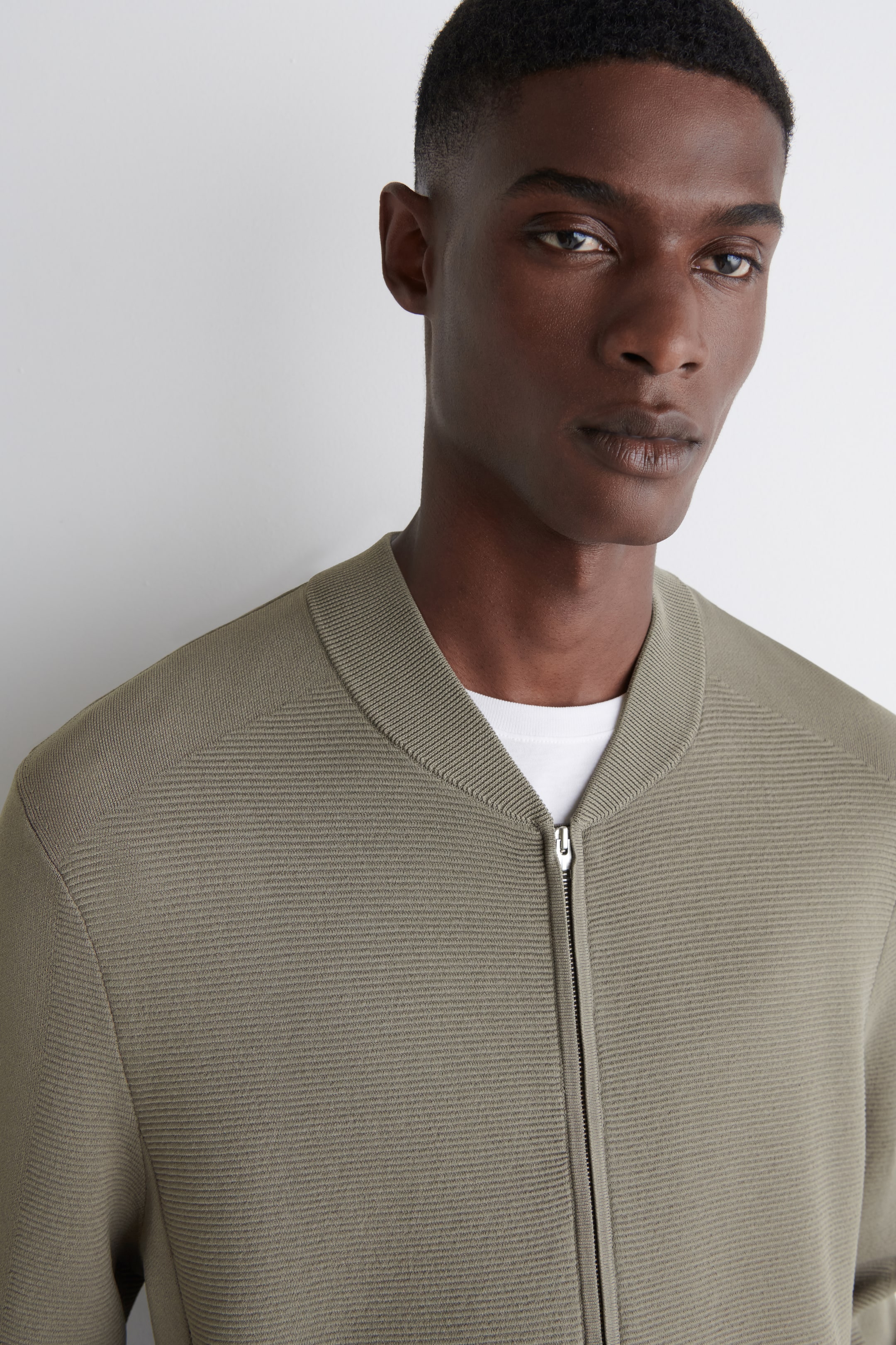 Agrandir l'image: BLOUSON EN MAILLE TEXTURÉE - CHAMPIGNON - HOMME | H&M BE 5