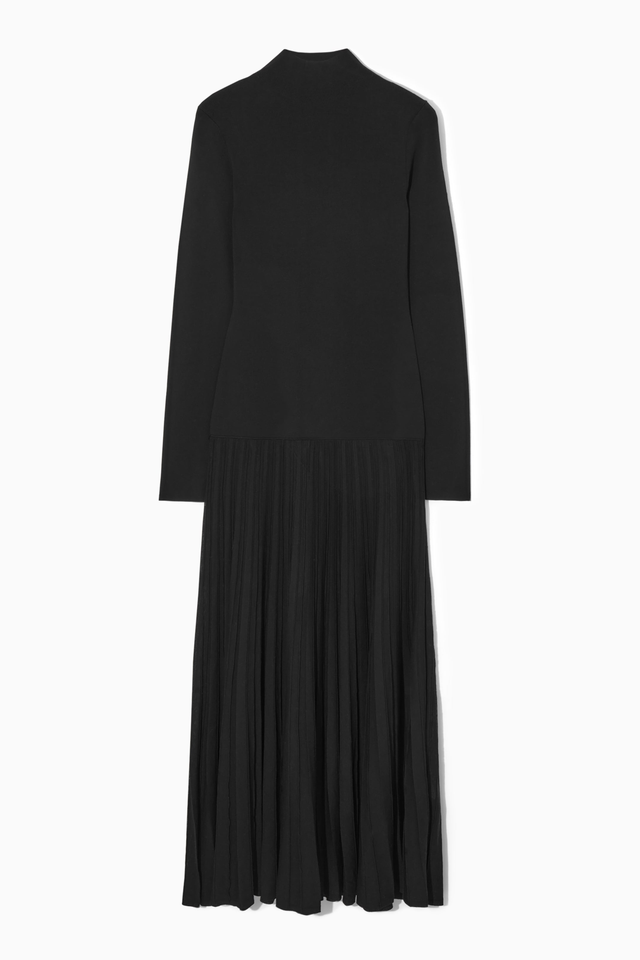 View larger image: PLEATED KNITTED TURTLENECK MAXI DRESS - BLACK - Ladies | H&M GB 1