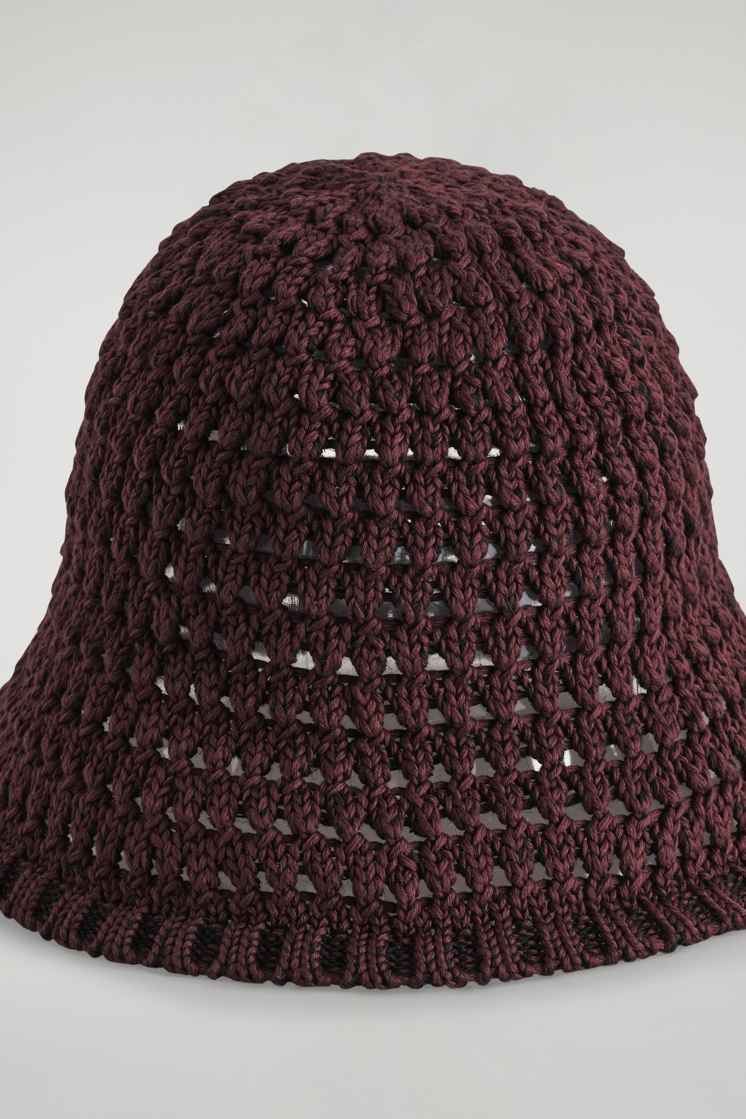 GORRO DE PESCADOR DE GANCHILLO - BURDEOS - 3