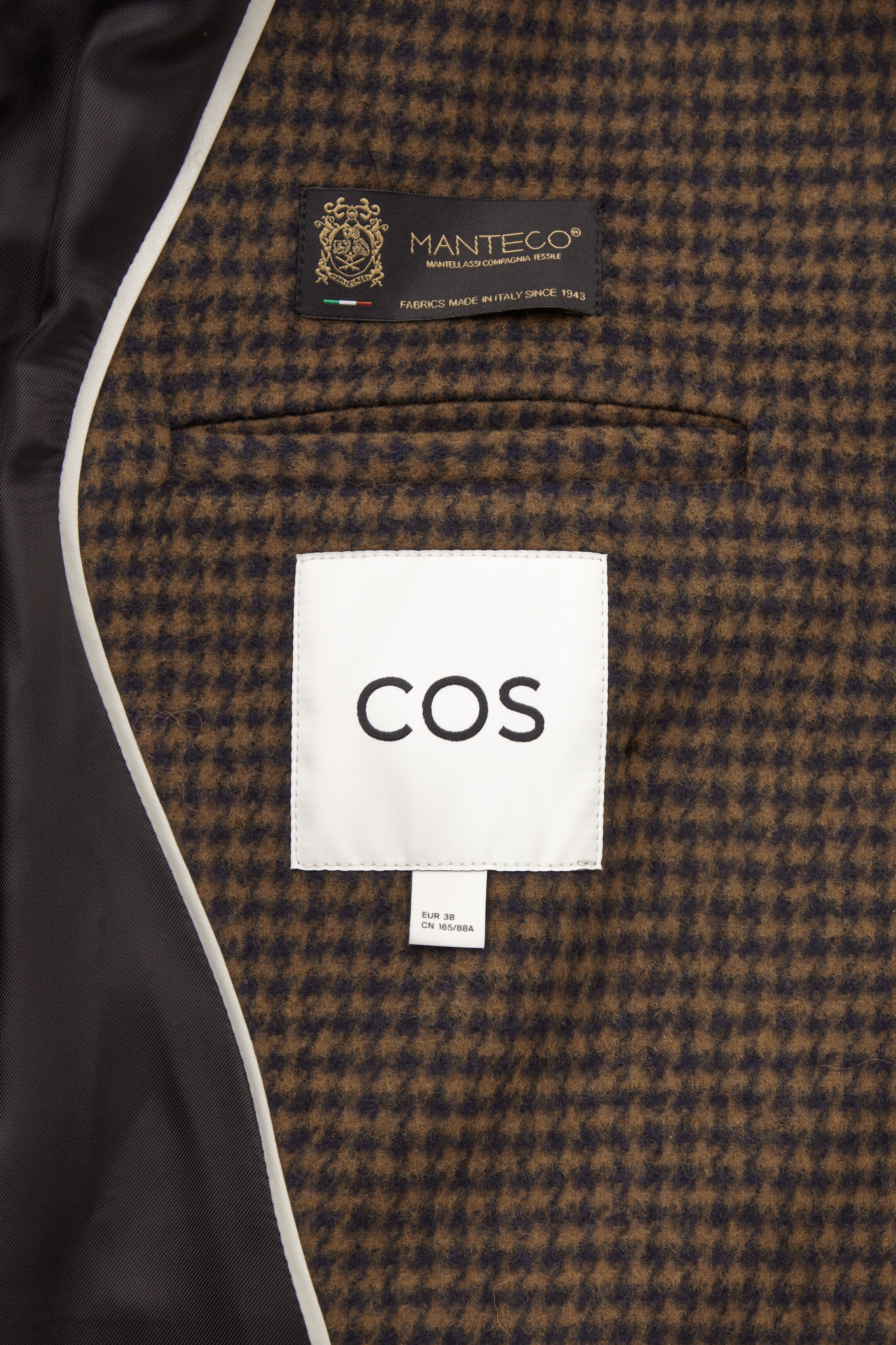 Agrandir l'image: MANTEAU LAINE MÉLANGÉE PIED-DE-POULE - BRUN / PIED-DE-POULE - FEMME | H&M CH 2