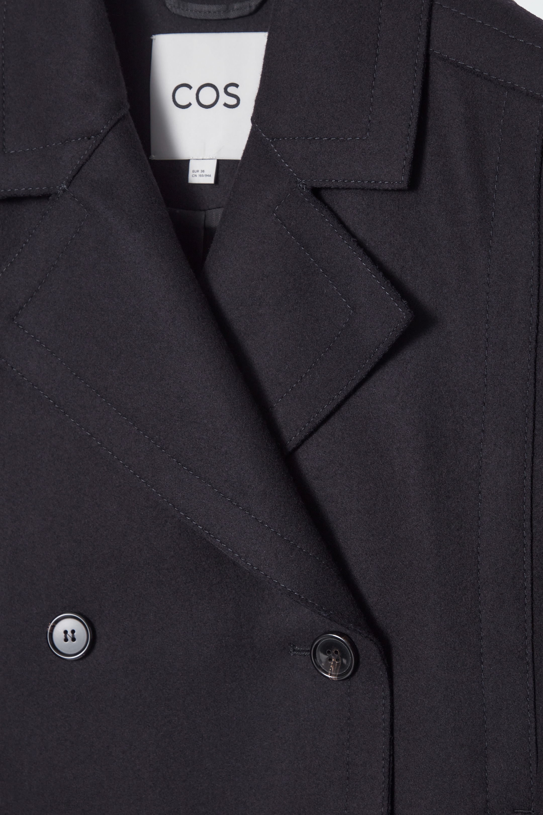 Grotere afbeelding bekijken: RELAXED WOOL PEA COAT - NAVY - DAMES | H&M NL 8