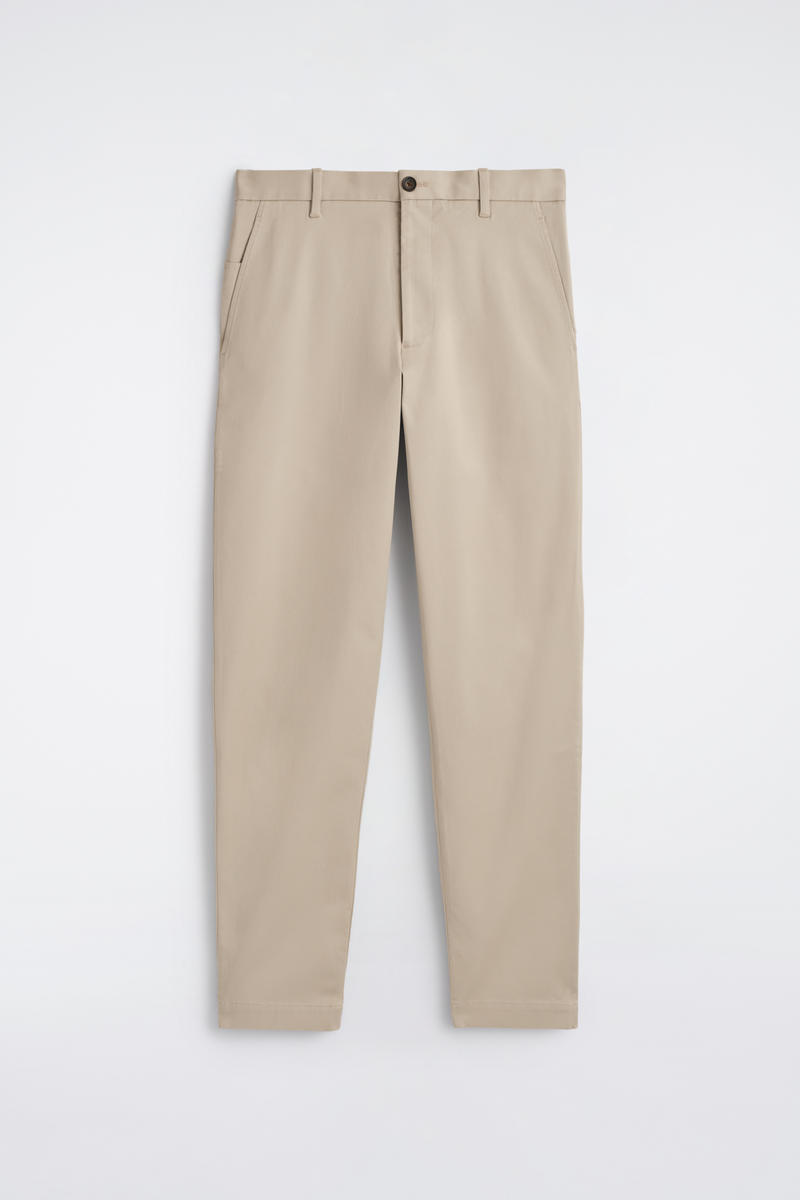 Cos Cotton Slim-fit Straight-leg Chinos In Neutral