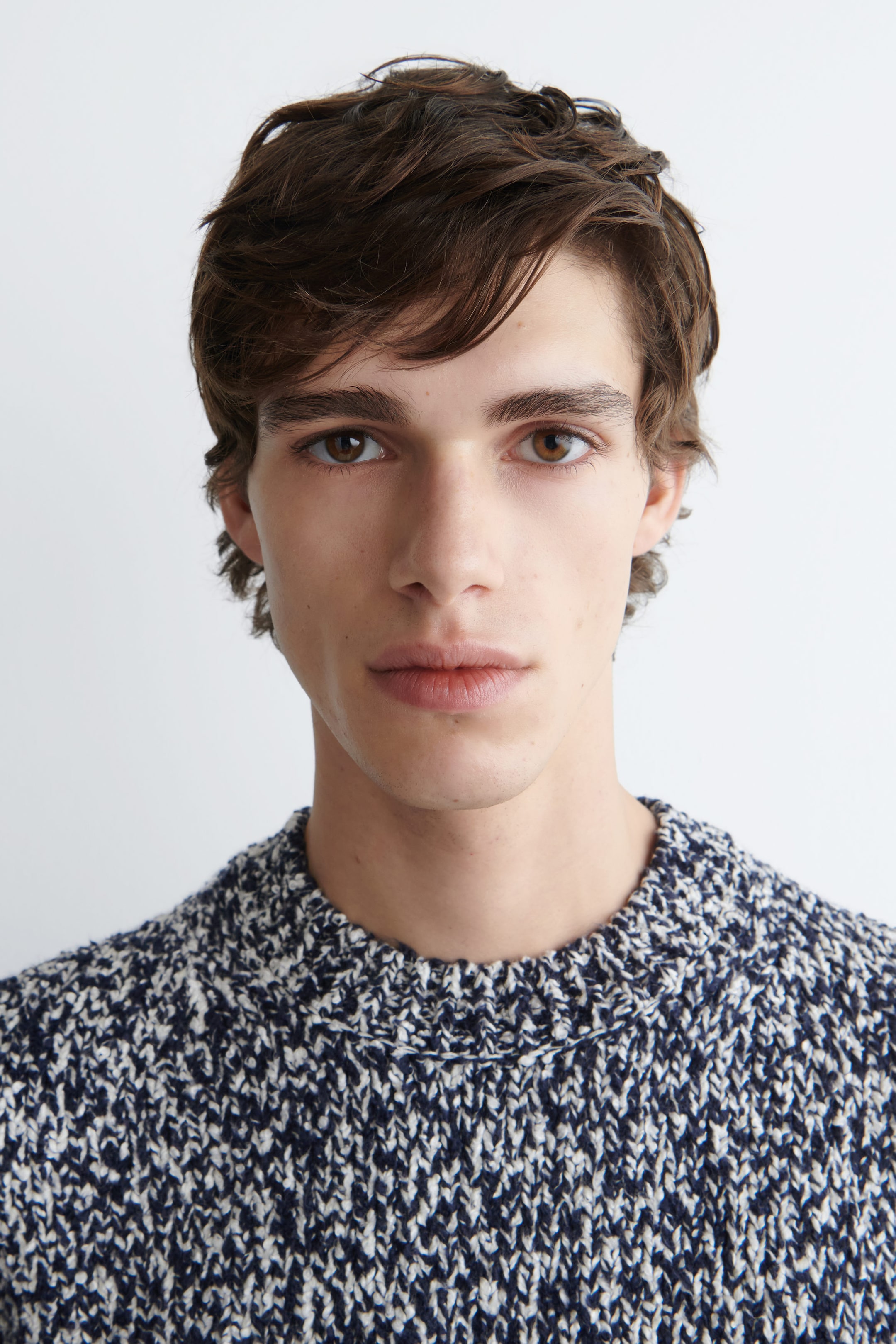 FLECKED WOOL-BLEND HEAVYWEIGHT JUMPER