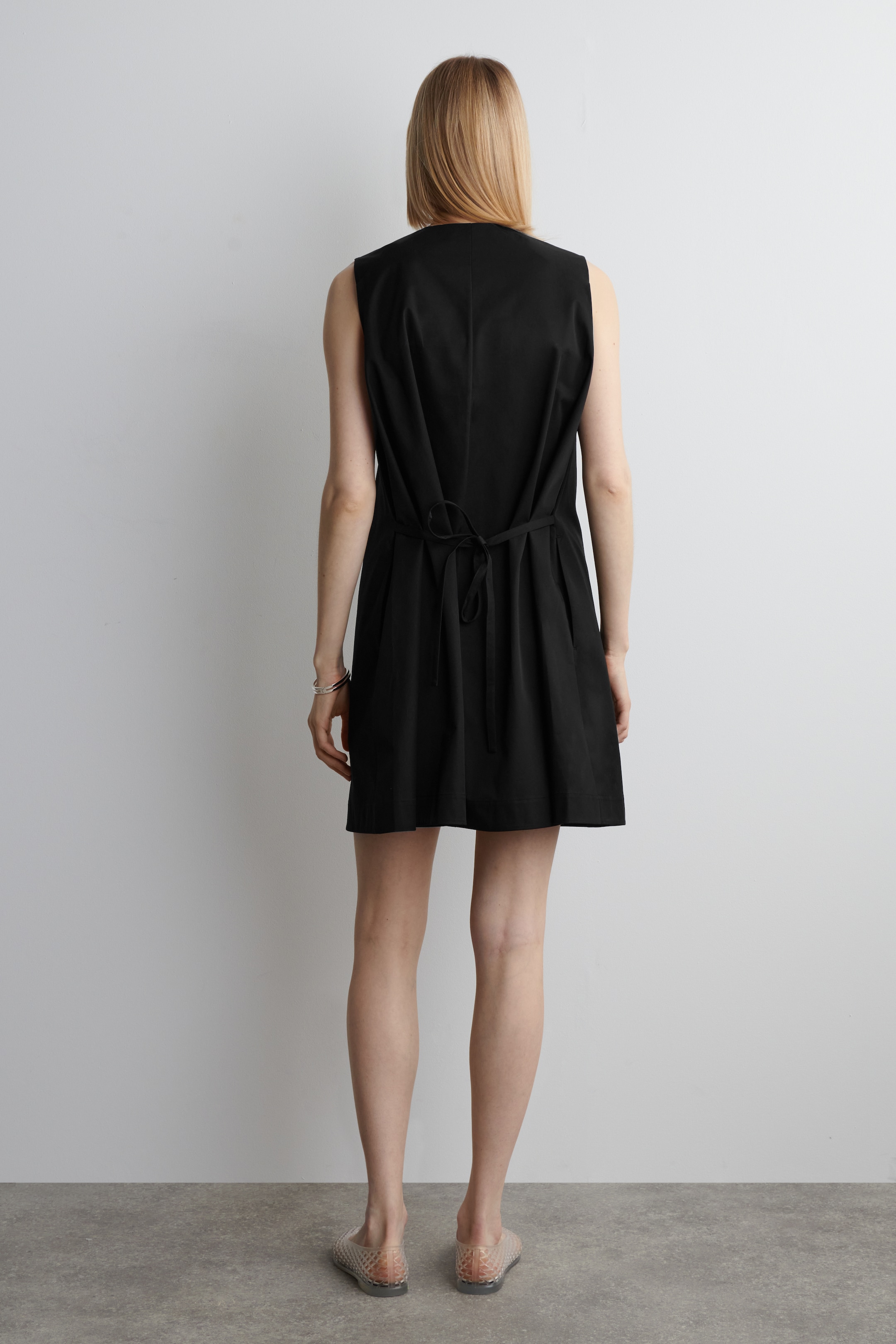 View larger image: BUTTONED PIMA COTTON MINI DRESS - BLACK - Ladies | H&M GB 3