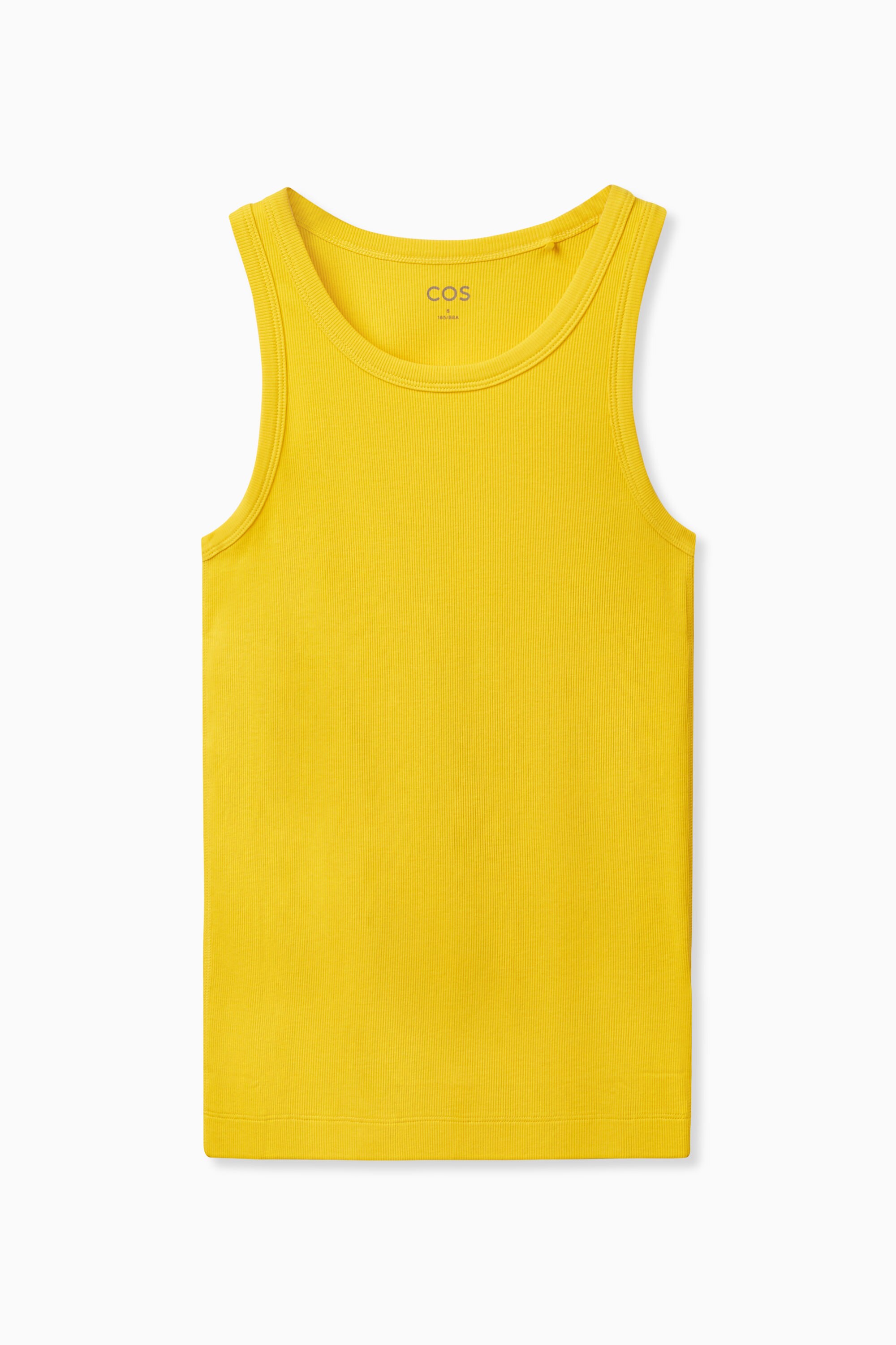 Tシャツ・カットソー SPORTMAX TIONE COTTON RIBBED TANK TOP Ribbed cotton tank top, black | Sportmax