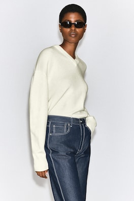 CHORD TOPSTITCHED RAW STRAIGHT-LEG JEANS — RAW INDIGO 3