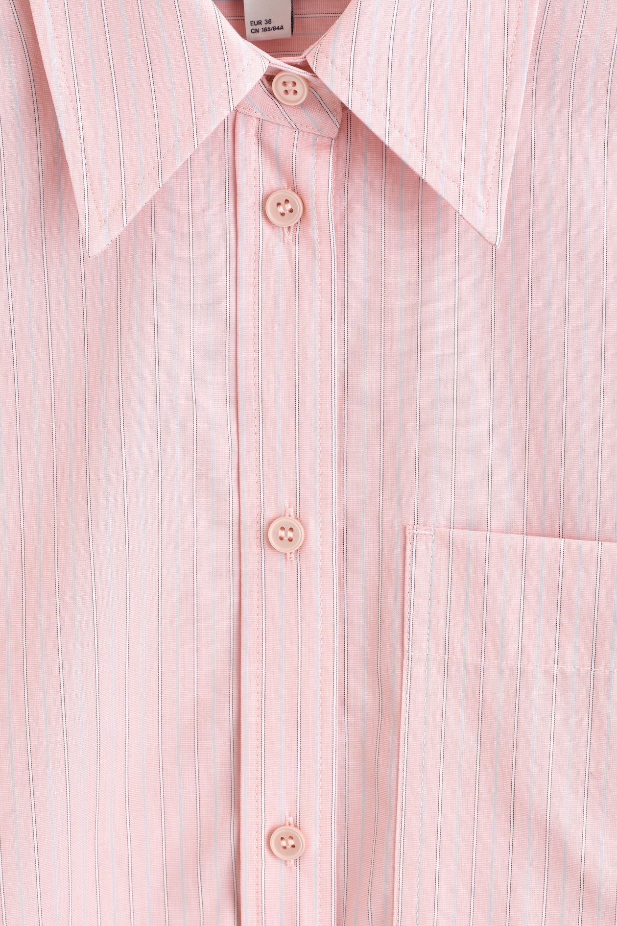 STRIPED COTTON SHIRT — PINK / STRIPED
