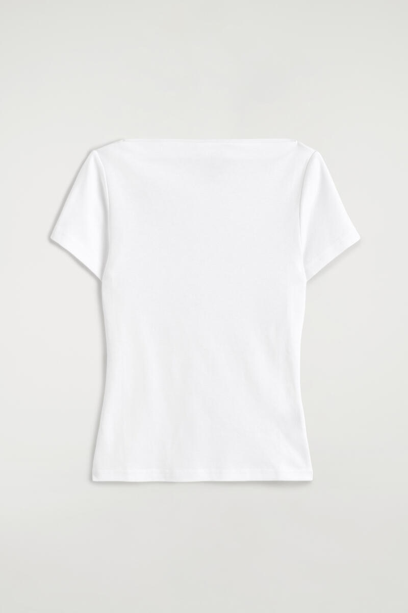 Slim Boat-Neck Cotton T-Shirt