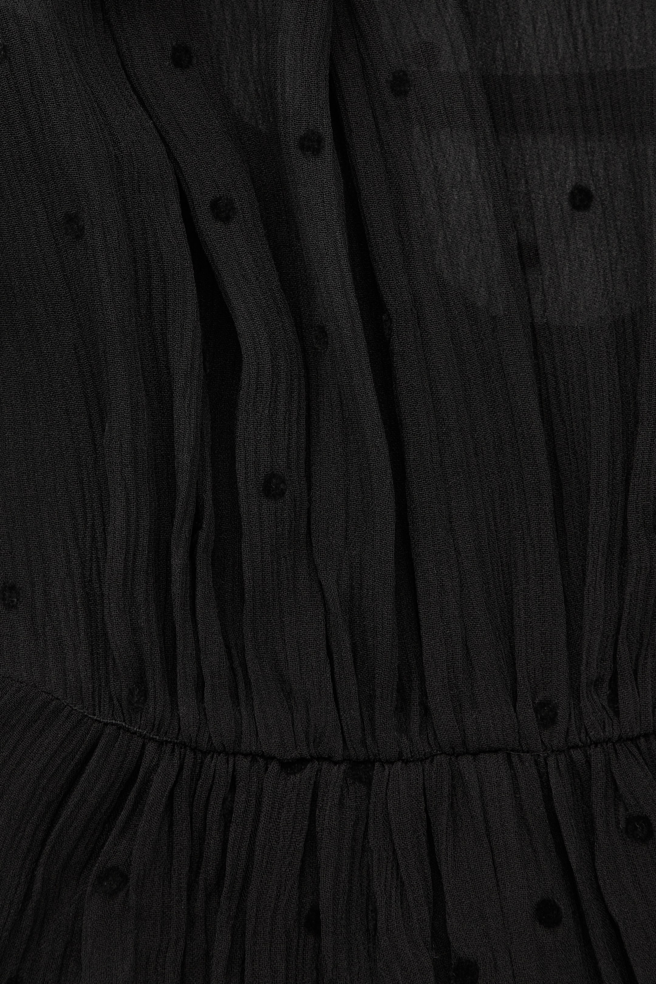 View larger image: POLKA-DOT SILK-CHIFFON MIDI DRESS - BLACK - Ladies | H&M GB 2