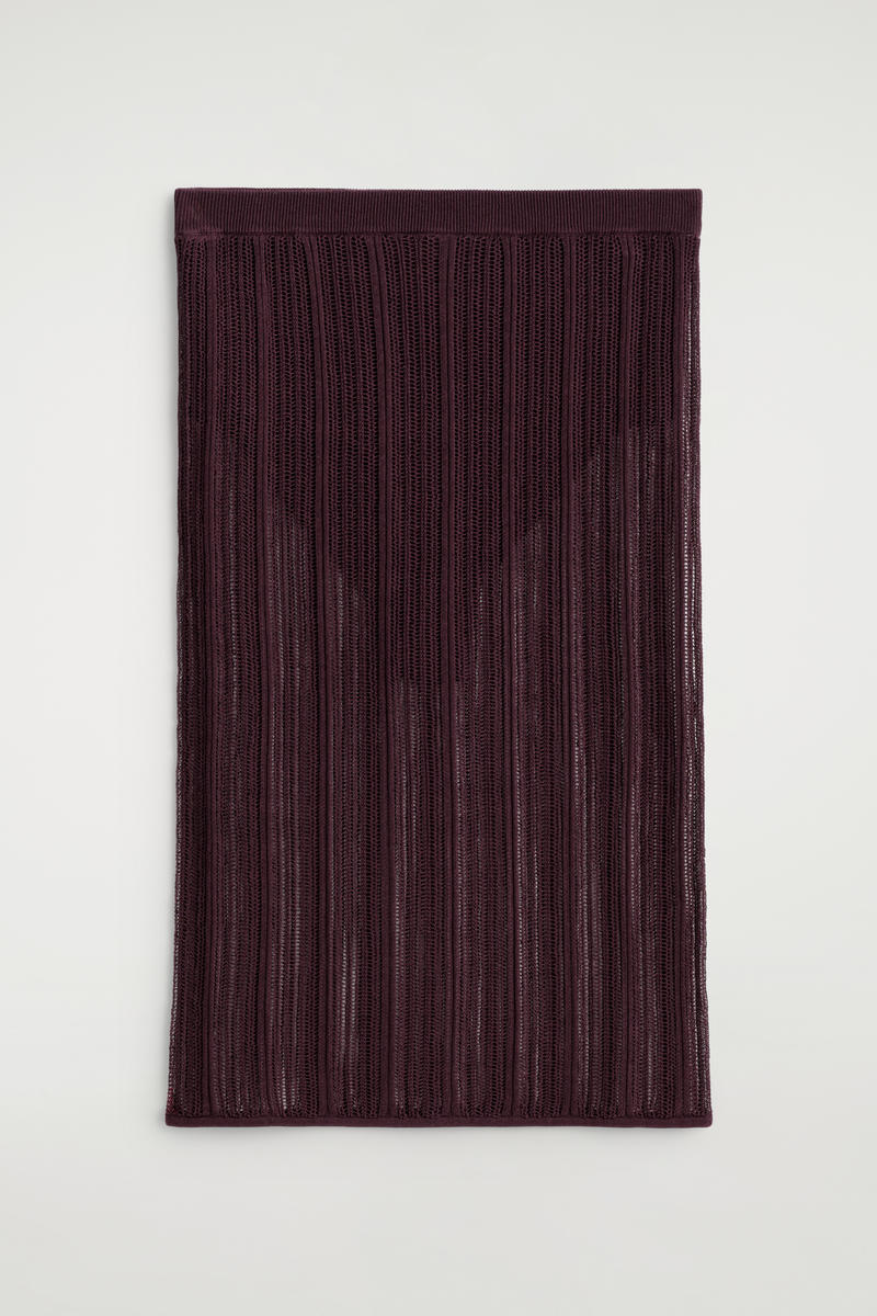 Sheer Lace-Knit Skirt