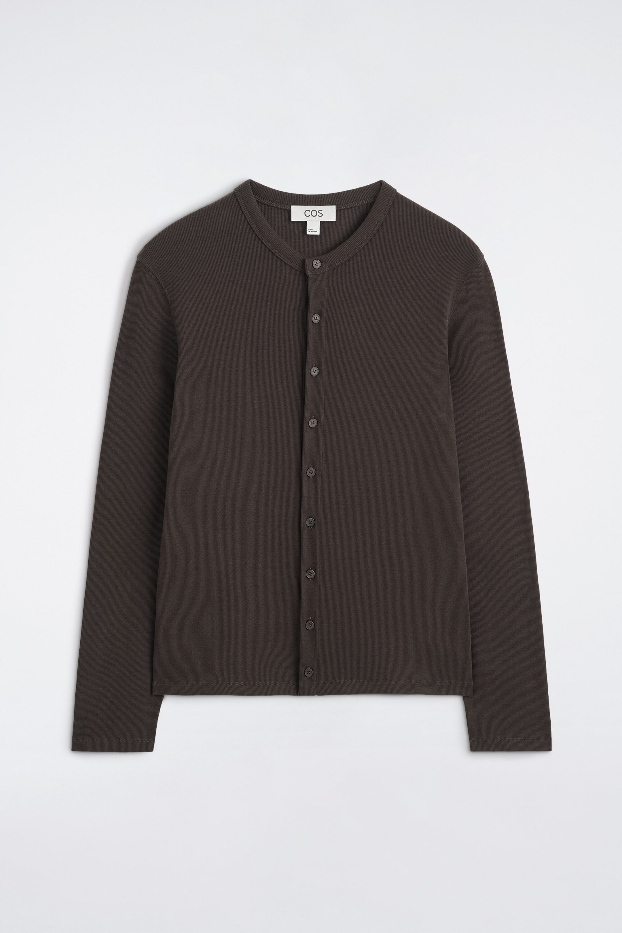 SLIM RIBBED COTTON CARDIGAN