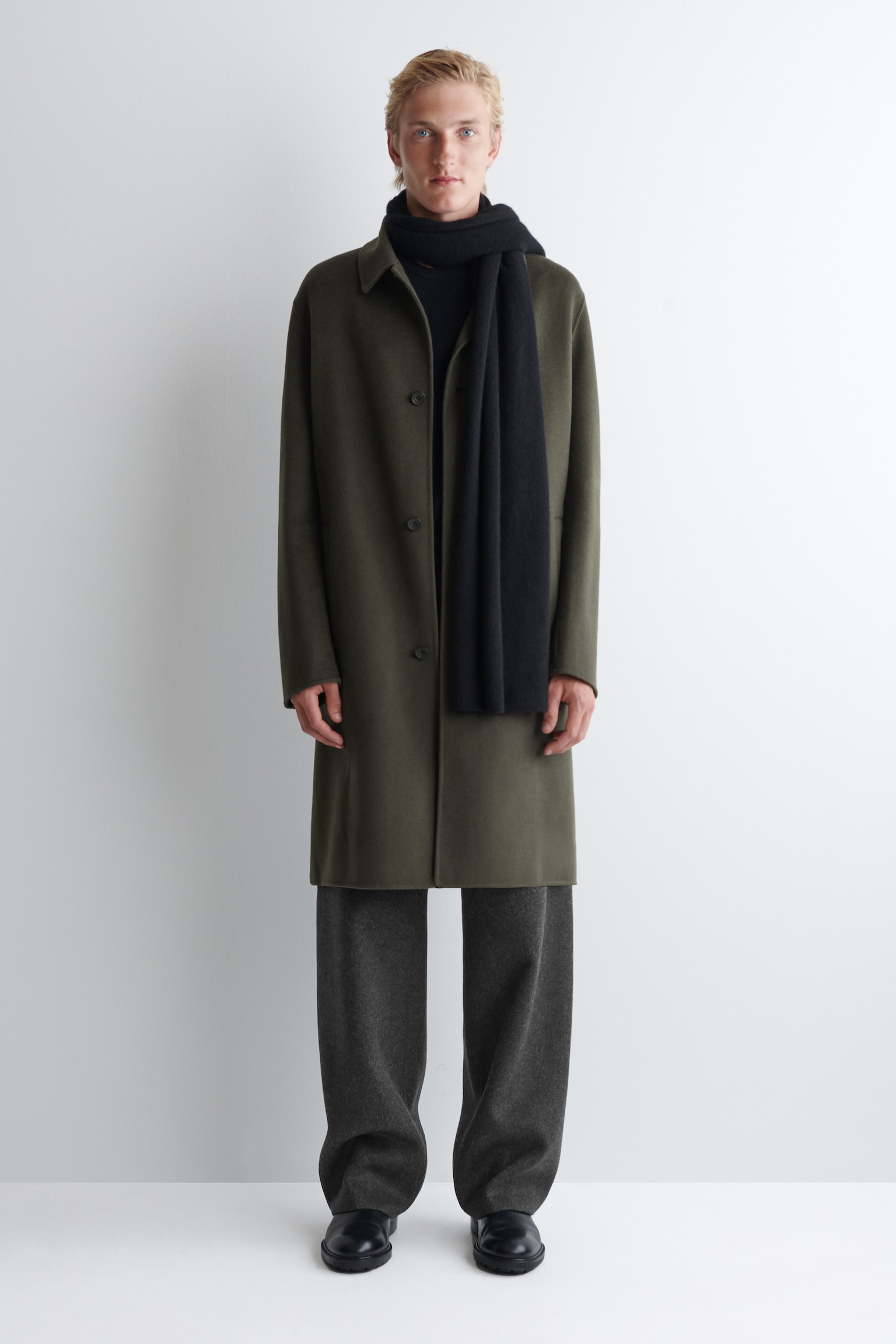 BUFANDA DE CASHMERE - NEGRO/GRIS OSCURO - 6
