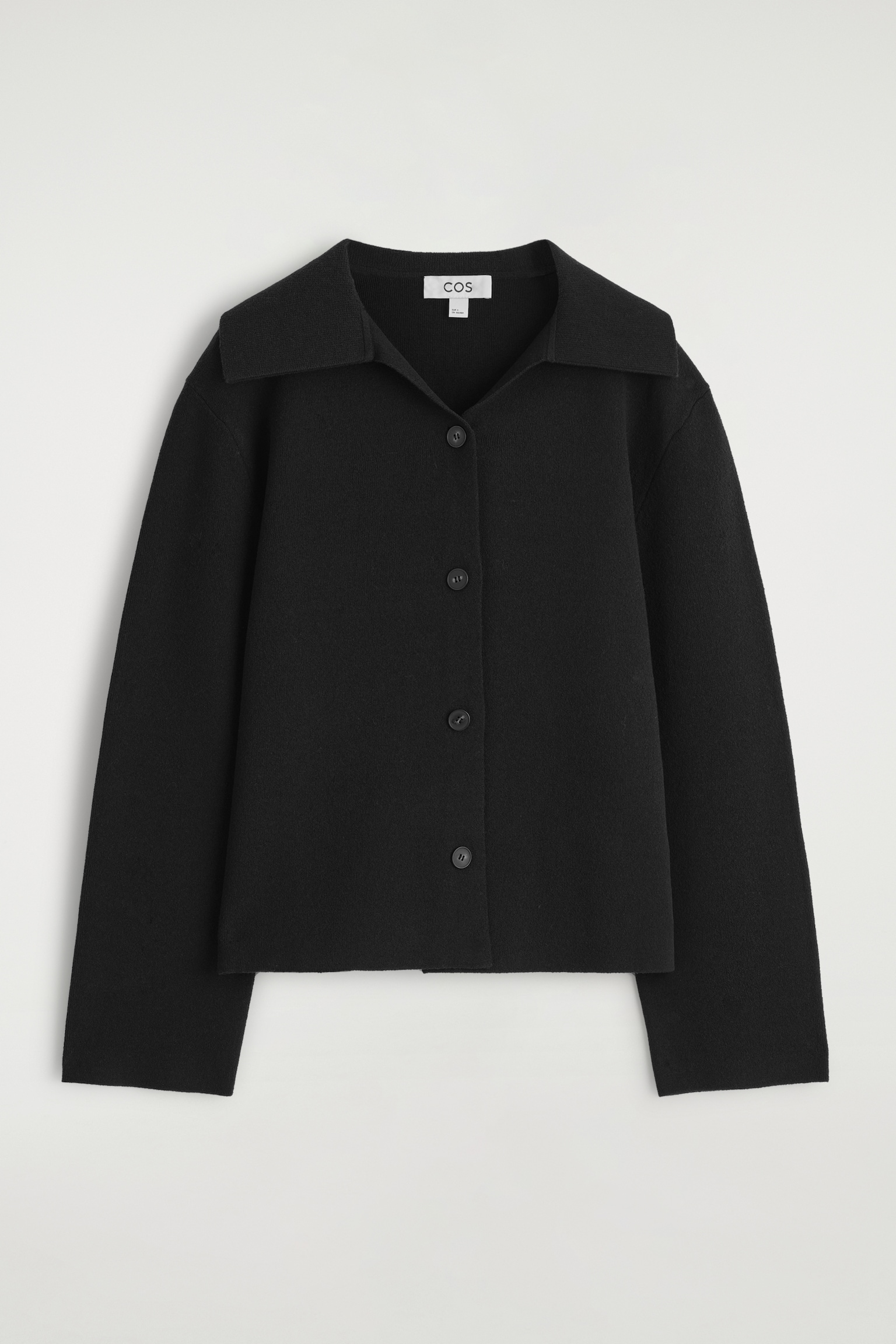 VESTE À COL EN MAILLE - NOIR/IVOIRE - 2