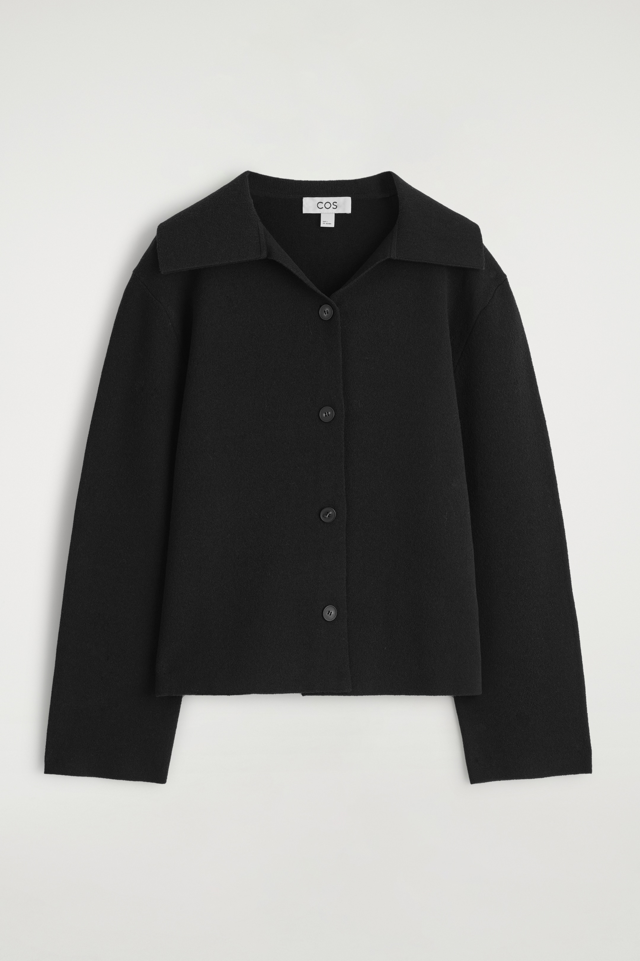Ingrandisci l'immagine: COLLARED KNITTED JACKET - BLACK - DONNA | H&M CH 5