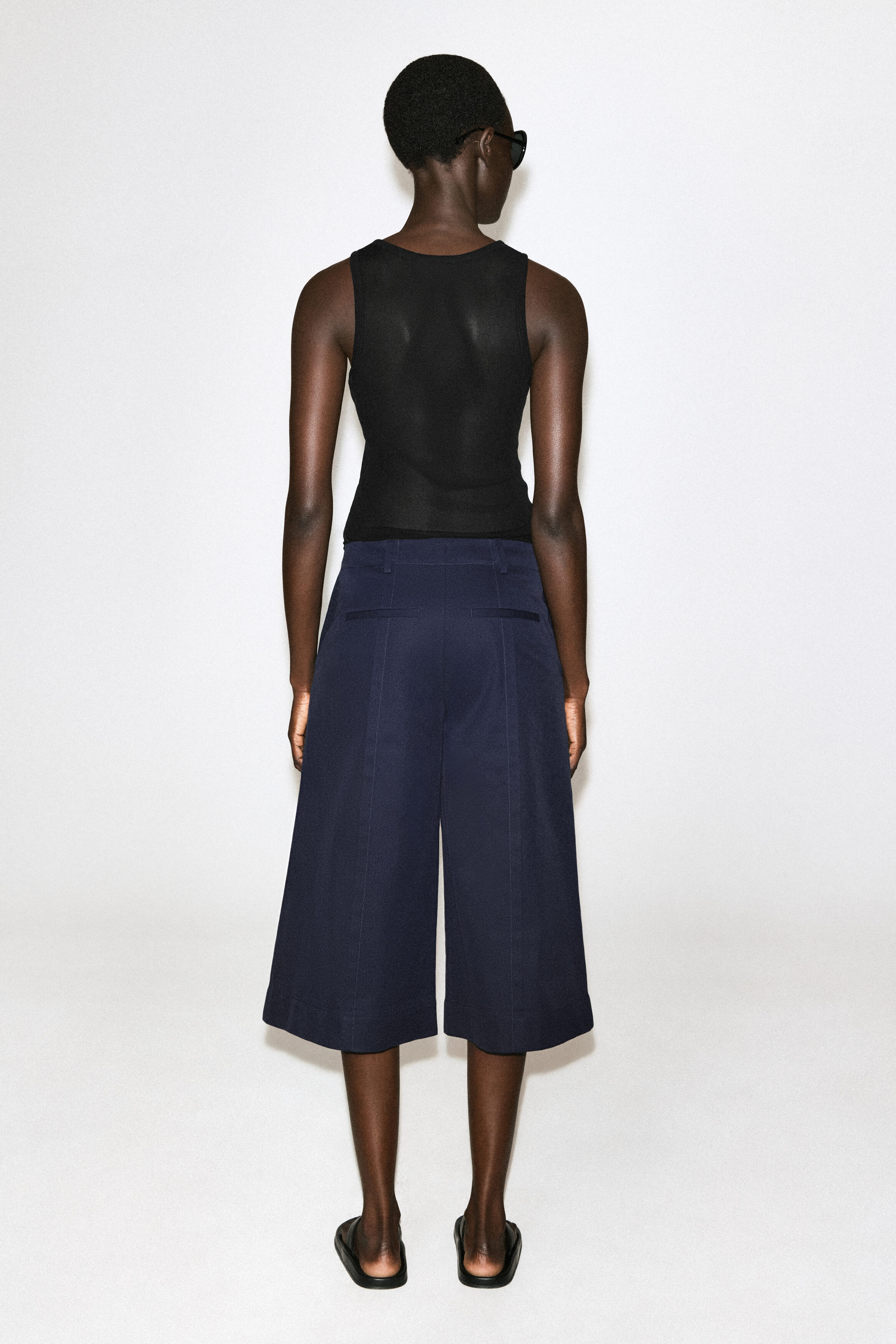 TAILORED COTTON-TWILL CULOTTES - thumbnail 4