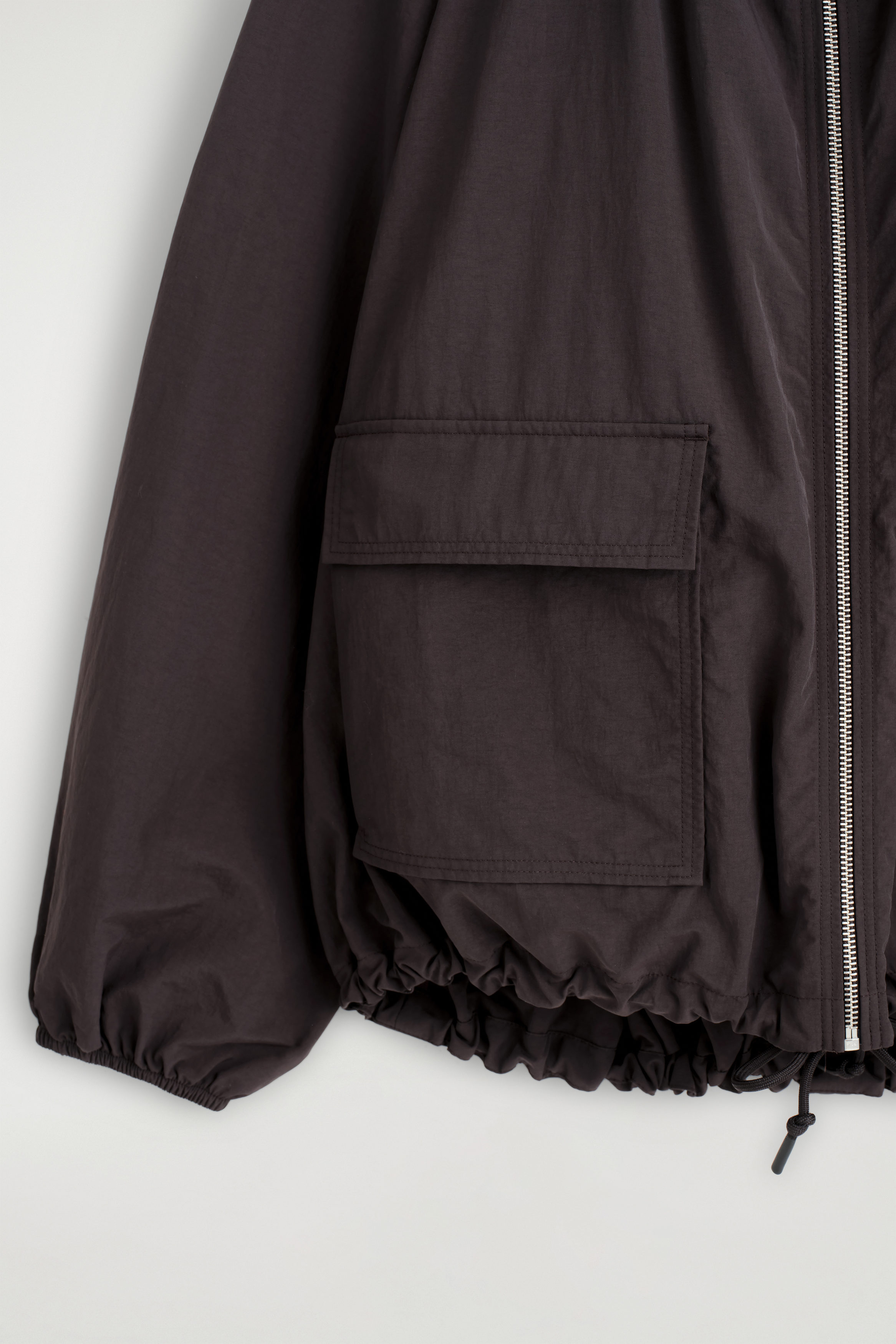 TECHNICAL HOODED PARKA JACKET - DARK BROWN | COS US