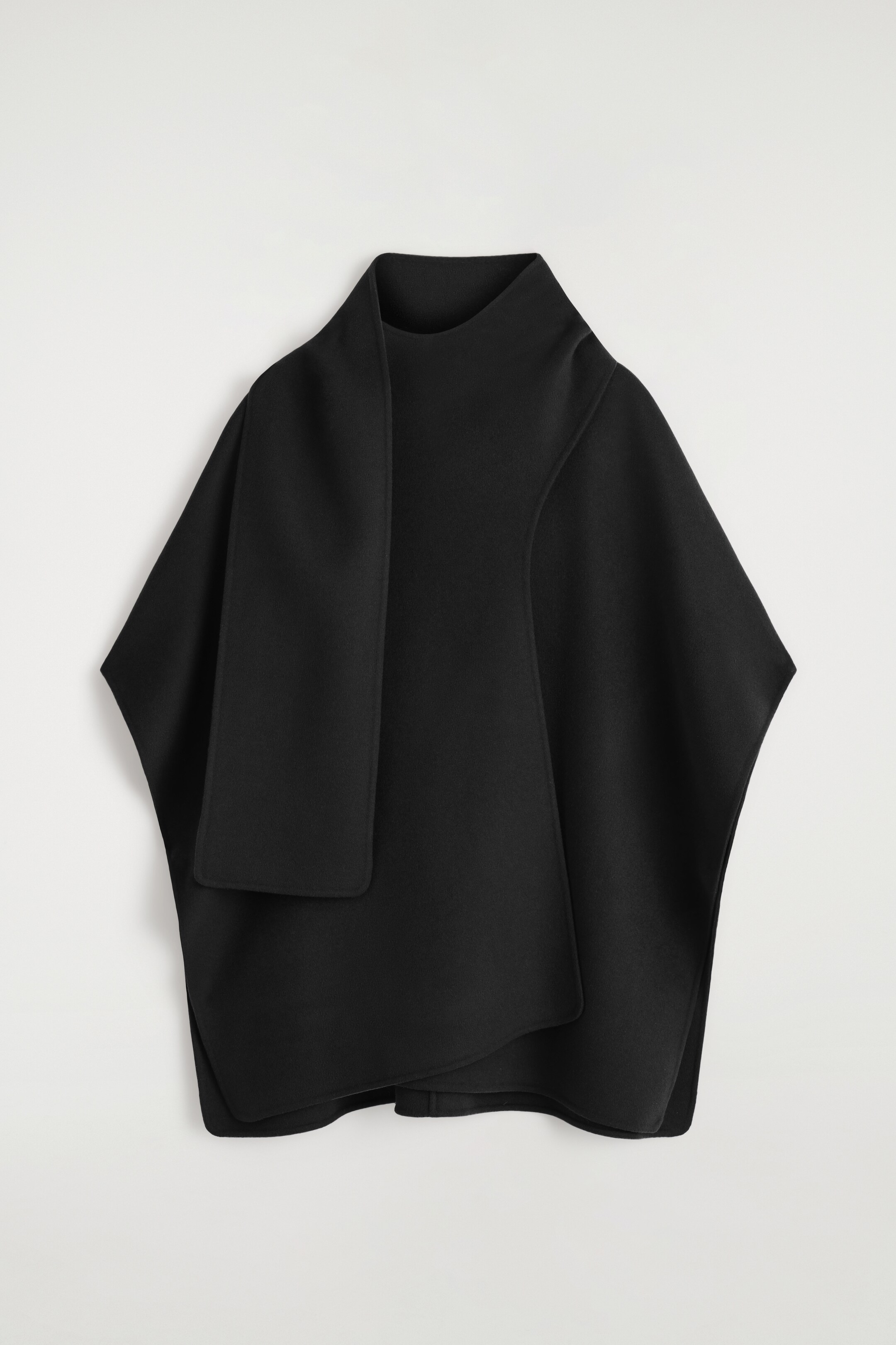 Visualizza immagine più grande: MANTELLA CON SCIARPA IN LANA DOPPIATA - NERO - DONNA | H&M IT 5