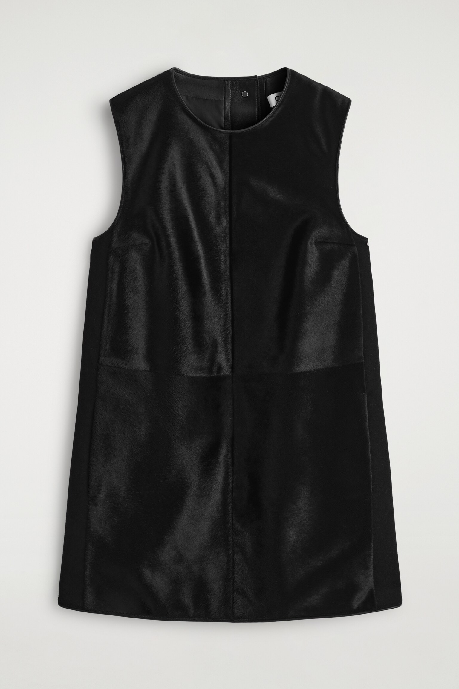 ROBE COURTE EN CUIR FAÇON POILS DE PONEY - NOIR - 2
