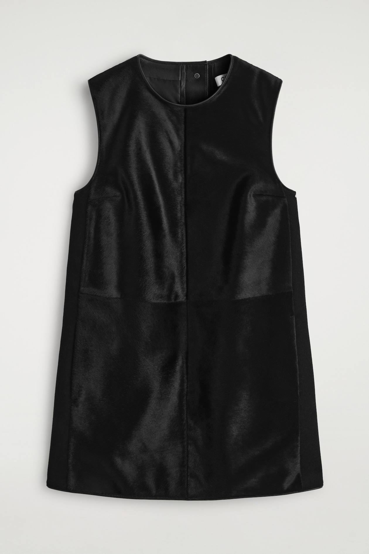 h and m black leather dress Women's PONY HAIR-EFFECT MINI CM6080D