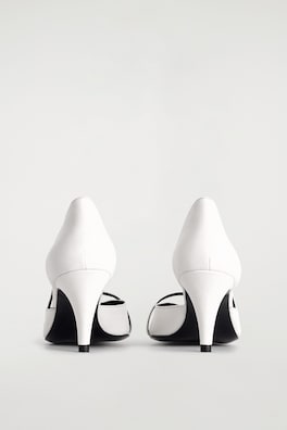 STRAP-DETAIL LEATHER PUMPS — WHITE 3