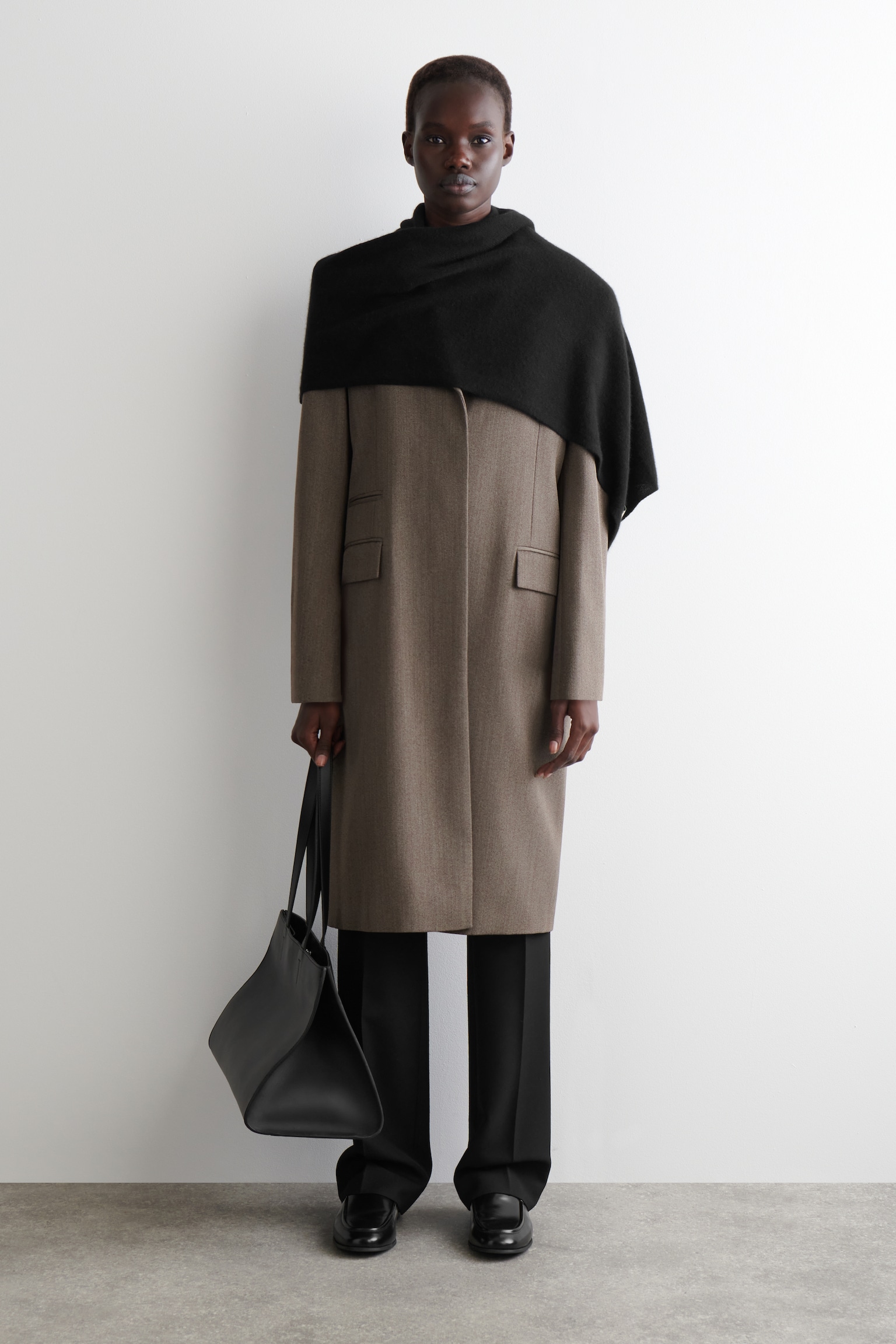 BUFANDA DE CASHMERE - NEGRO/GRIS OSCURO - 7