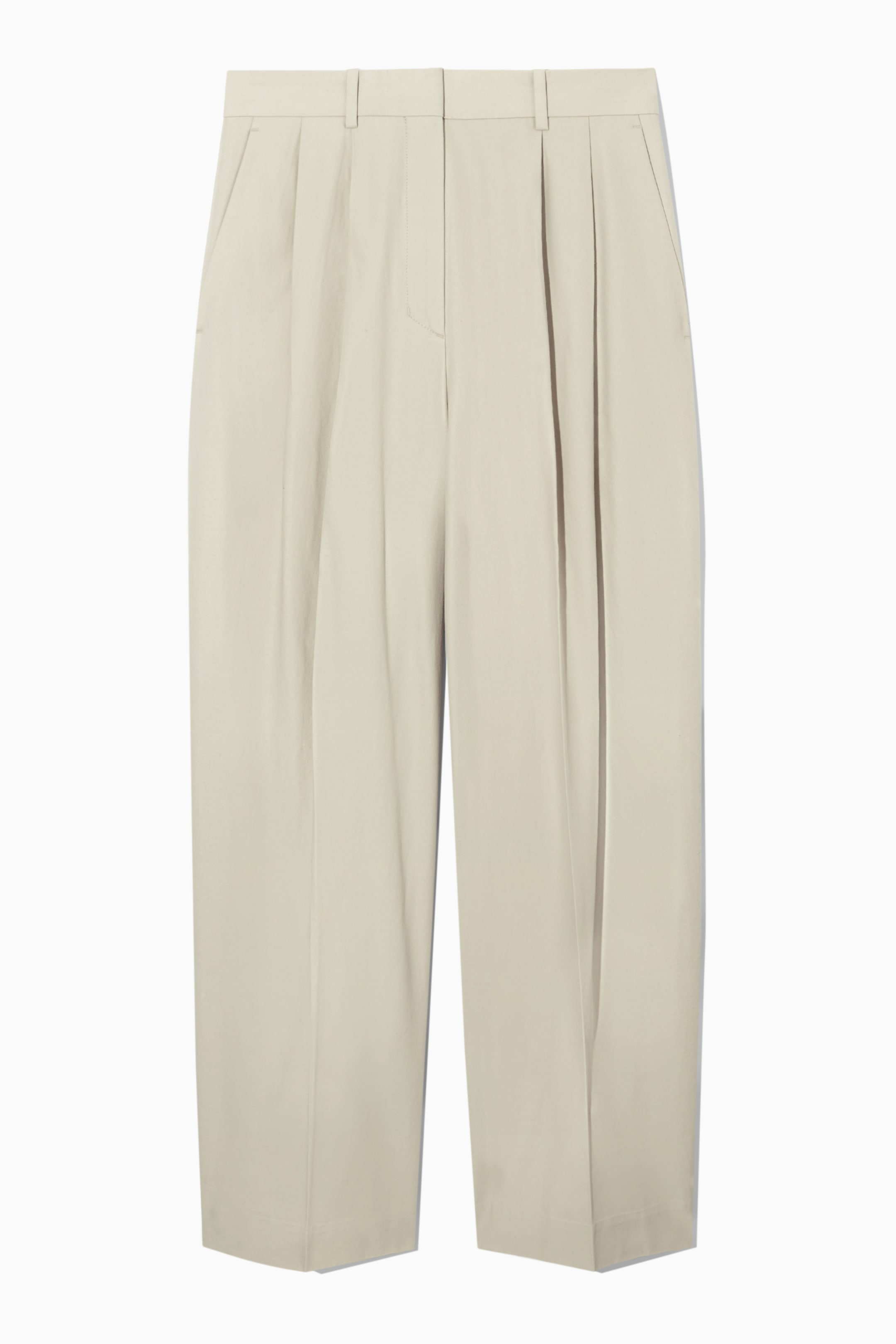 Grösseres Bild ansehen: LOCKERE ELEGANTE HOSE MIT WEITEM BEIN - BEIGE - DAMEN | H&M CH 1