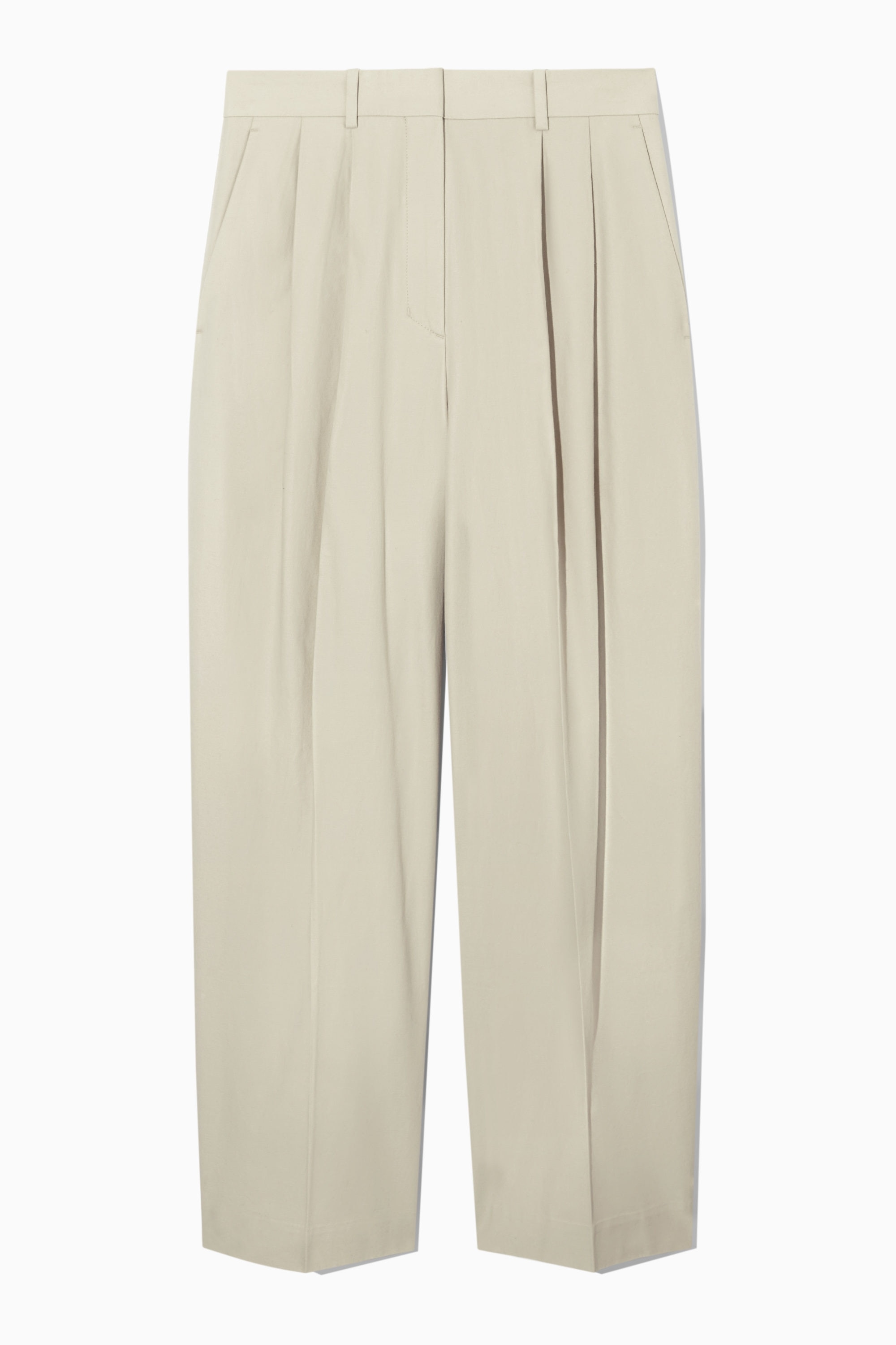 WIDE-LEG TAILORED TROUSERS - BEIGE | COS