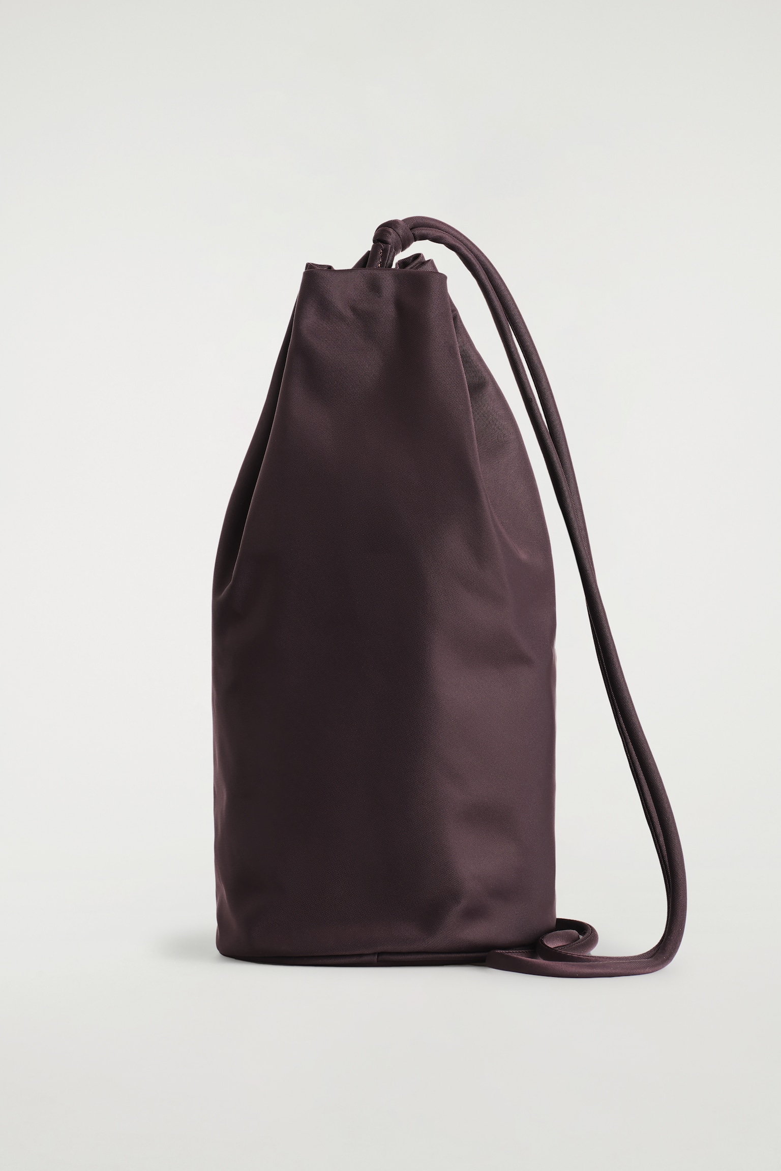 SAC BANDOULIÈRE À CORDON DE SERRAGE - NYLON - BORDEAUX/NOIR - 2