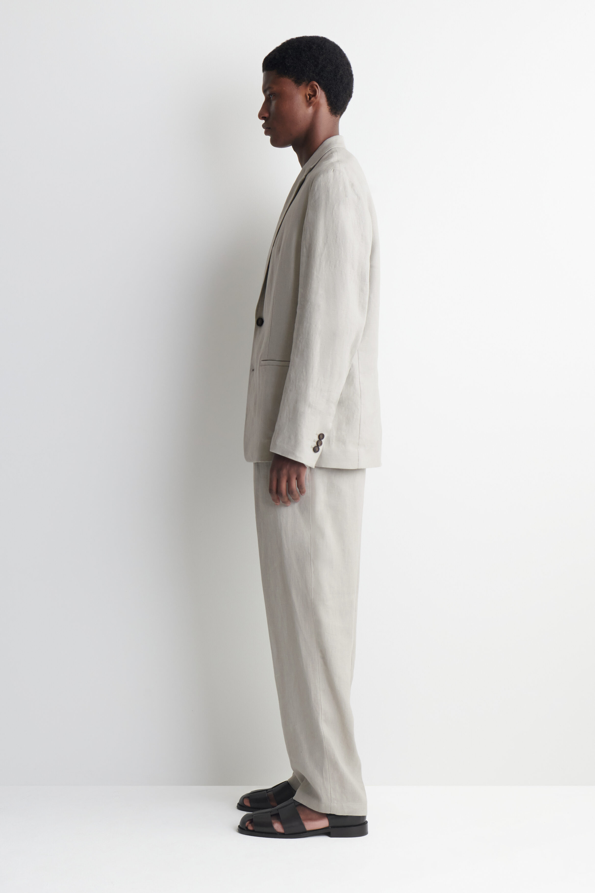 SINGLE-BREASTED LINEN BLAZER - thumbnail 10