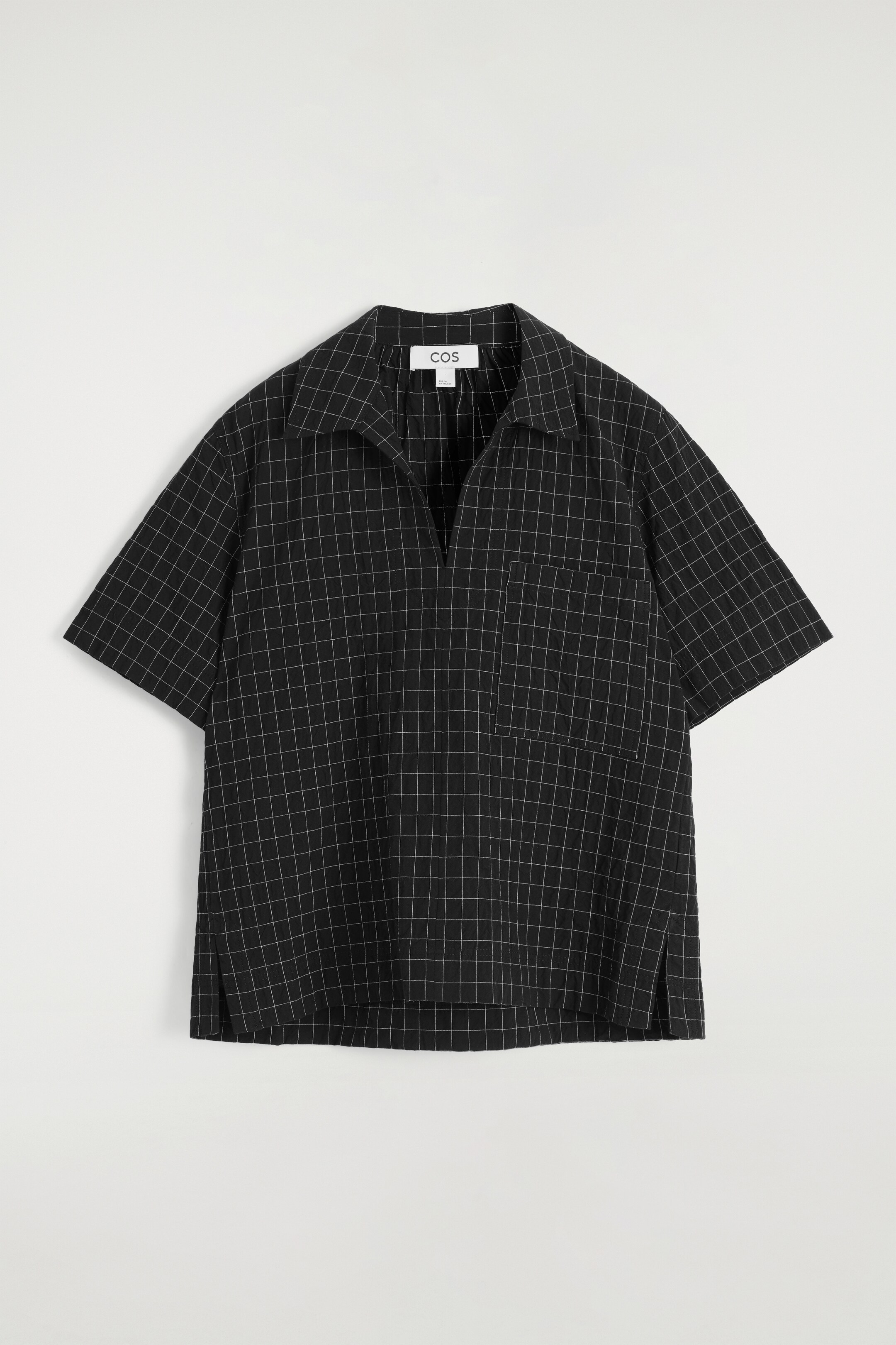 Ver imagen más grande: CAMISA DE CUADROS DE ALGODÓN CON CUELLO ABIERTO - NEGRO/A CUADROS - MUJER | H&M ES 6