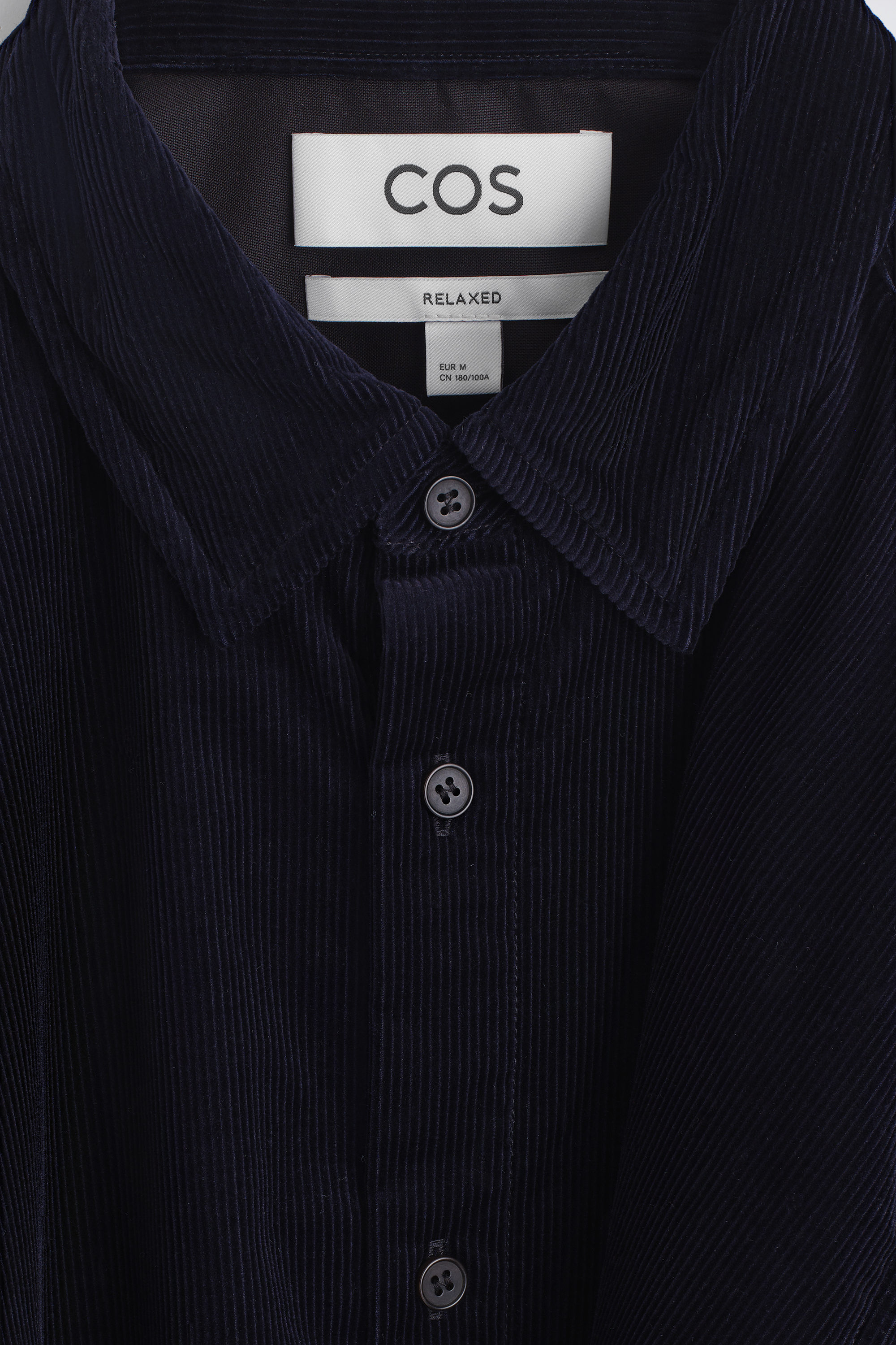 RELAXED CORDUROY SHIRT - NAVY | COS US