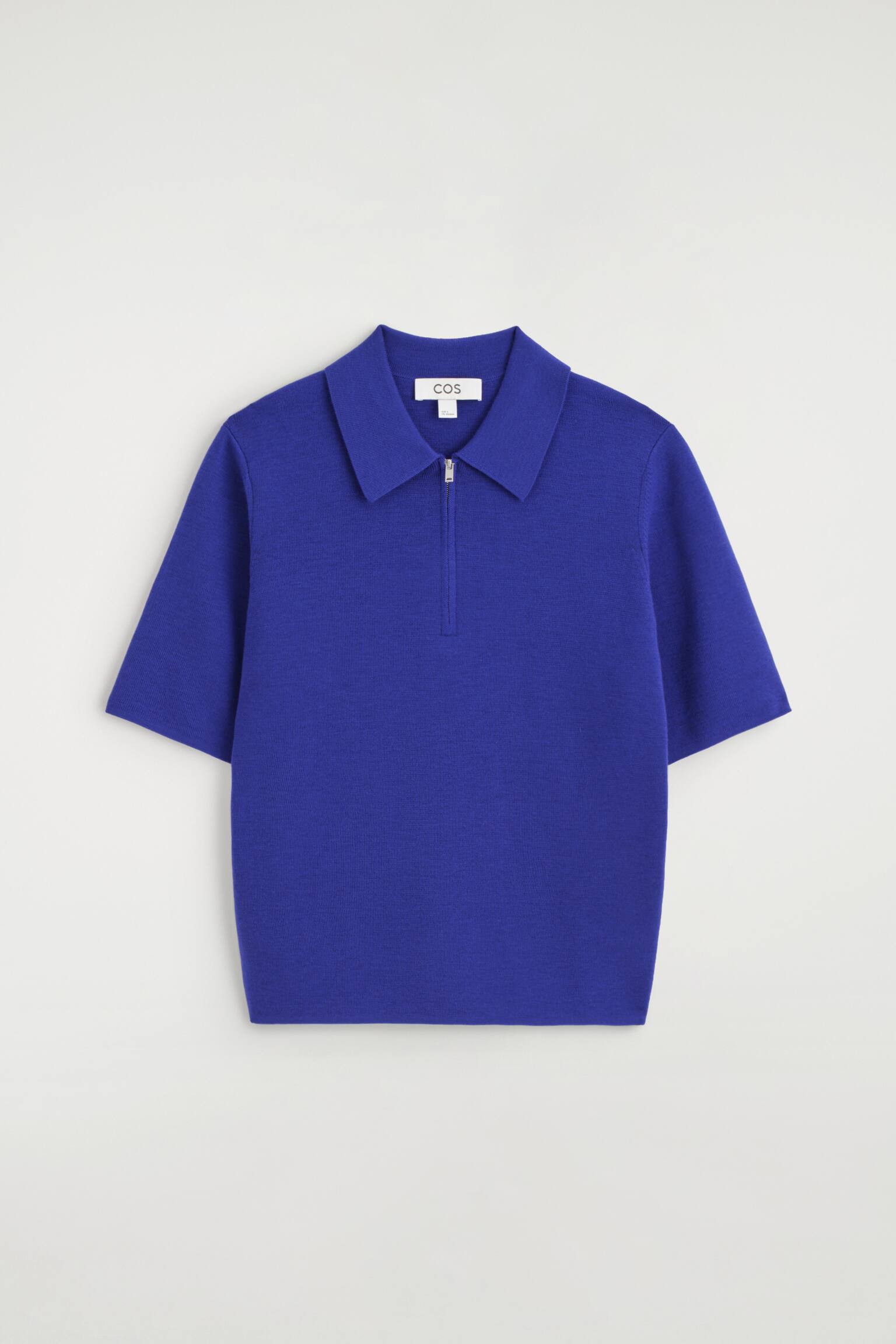 POLO IN LANA MERINO CON CERNIERA - BLU COBALTO/ANTRACITE/BLU NAVY / ROSSO / RIGHE - 1