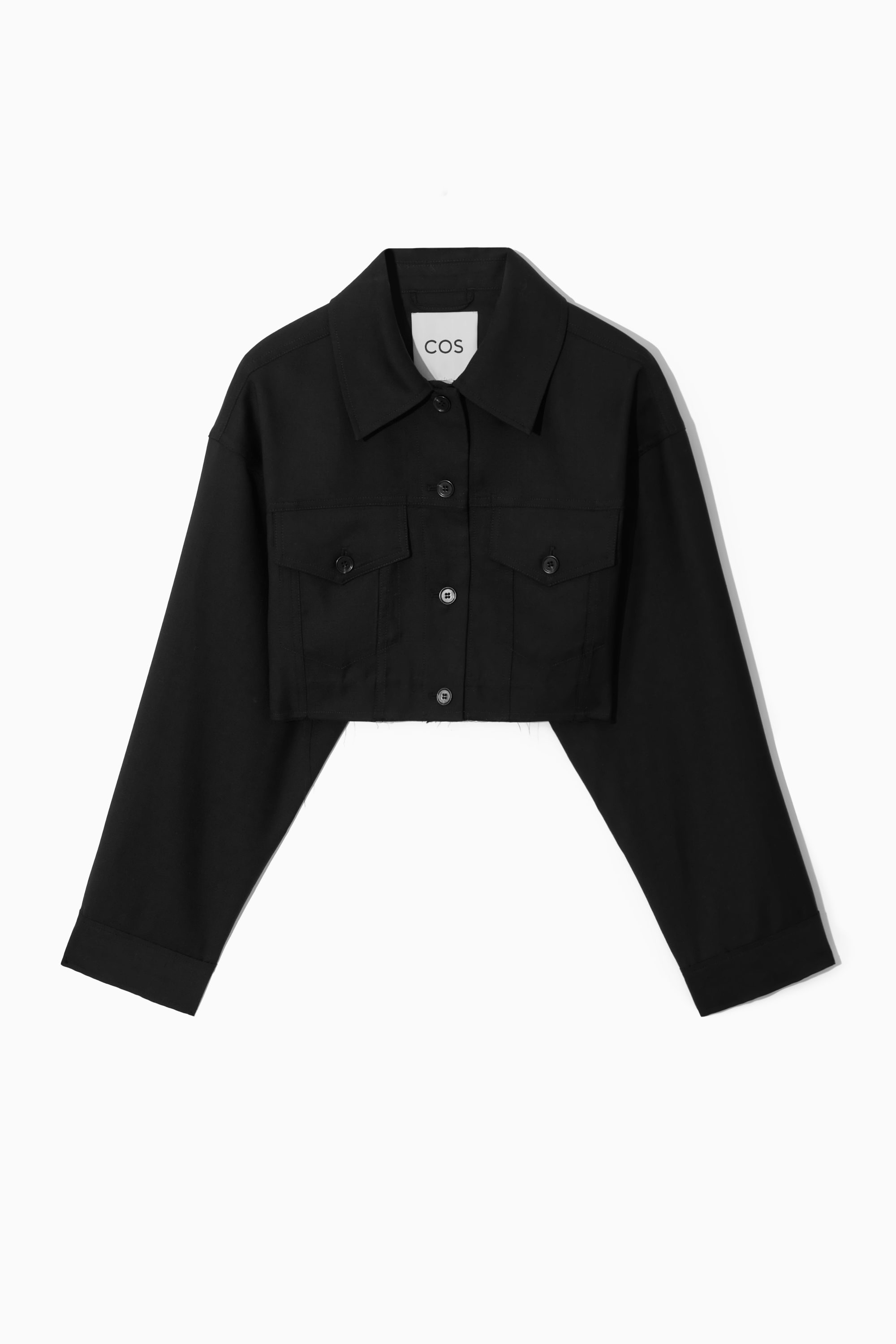COS Leather Overshirt 黒 レザージャケット ボタン付き LEATHER OVERSHIRT - BROWN | COS US