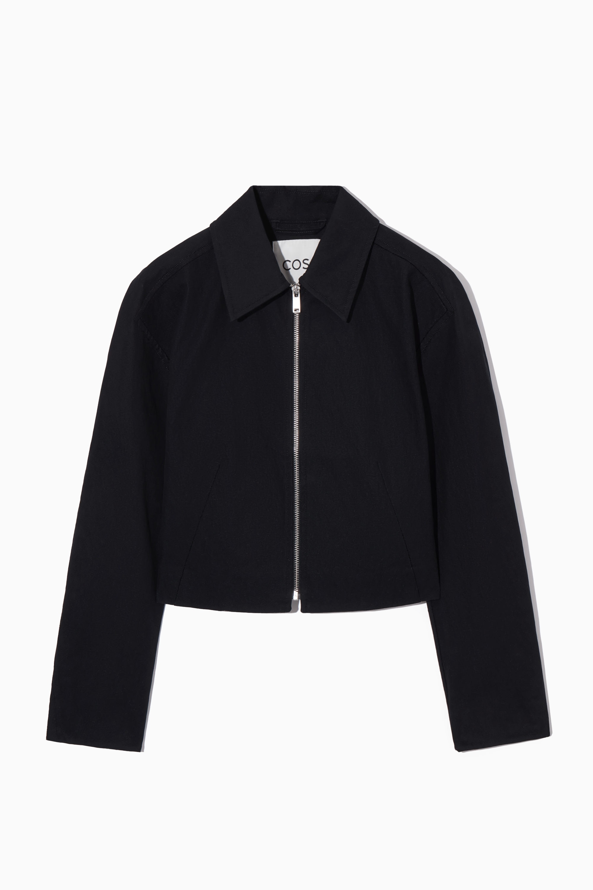 CROPPED WAISTED JACKET - NAVY | COS