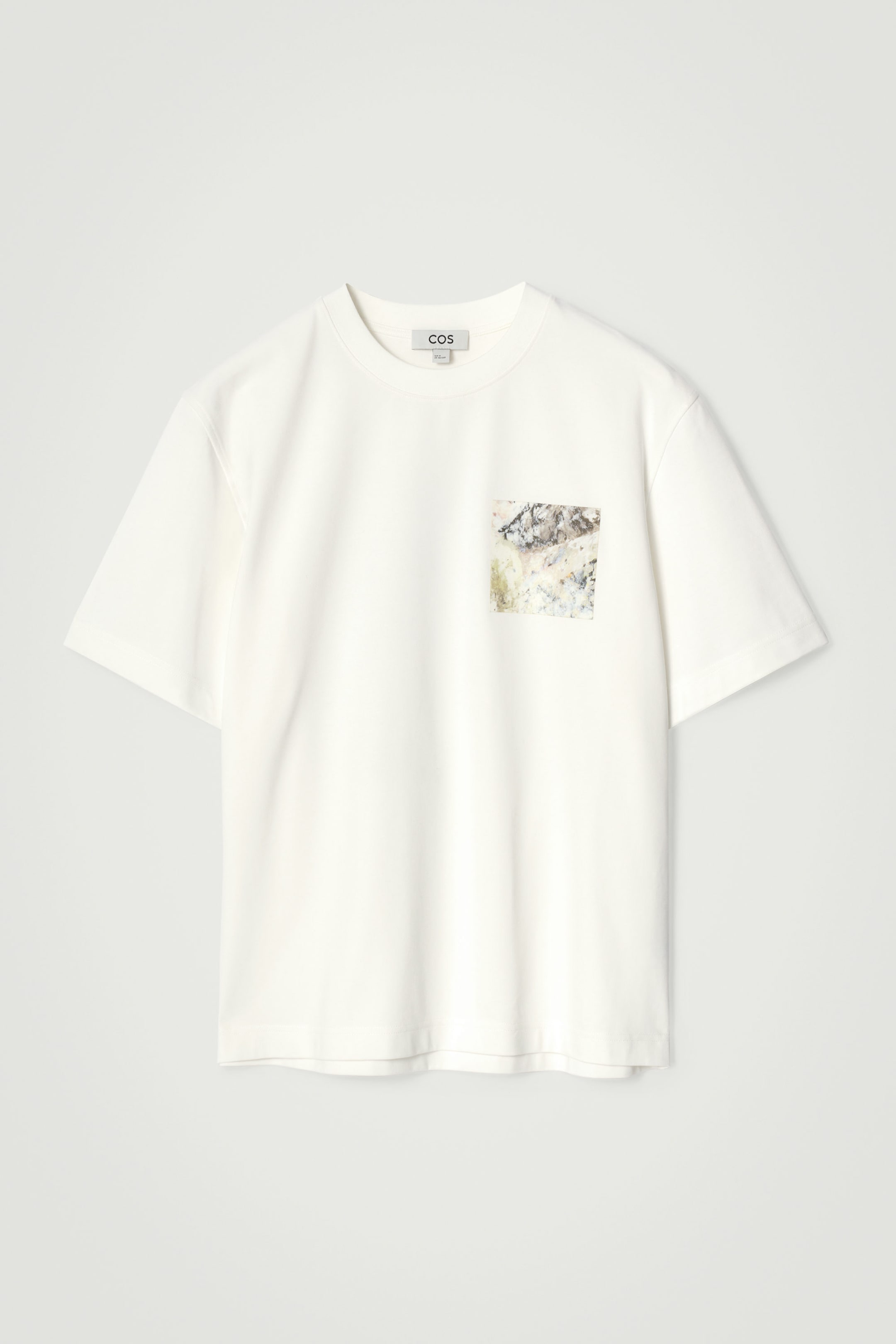 RELAXED MARBLE-PRINT COTTON T-SHIRT