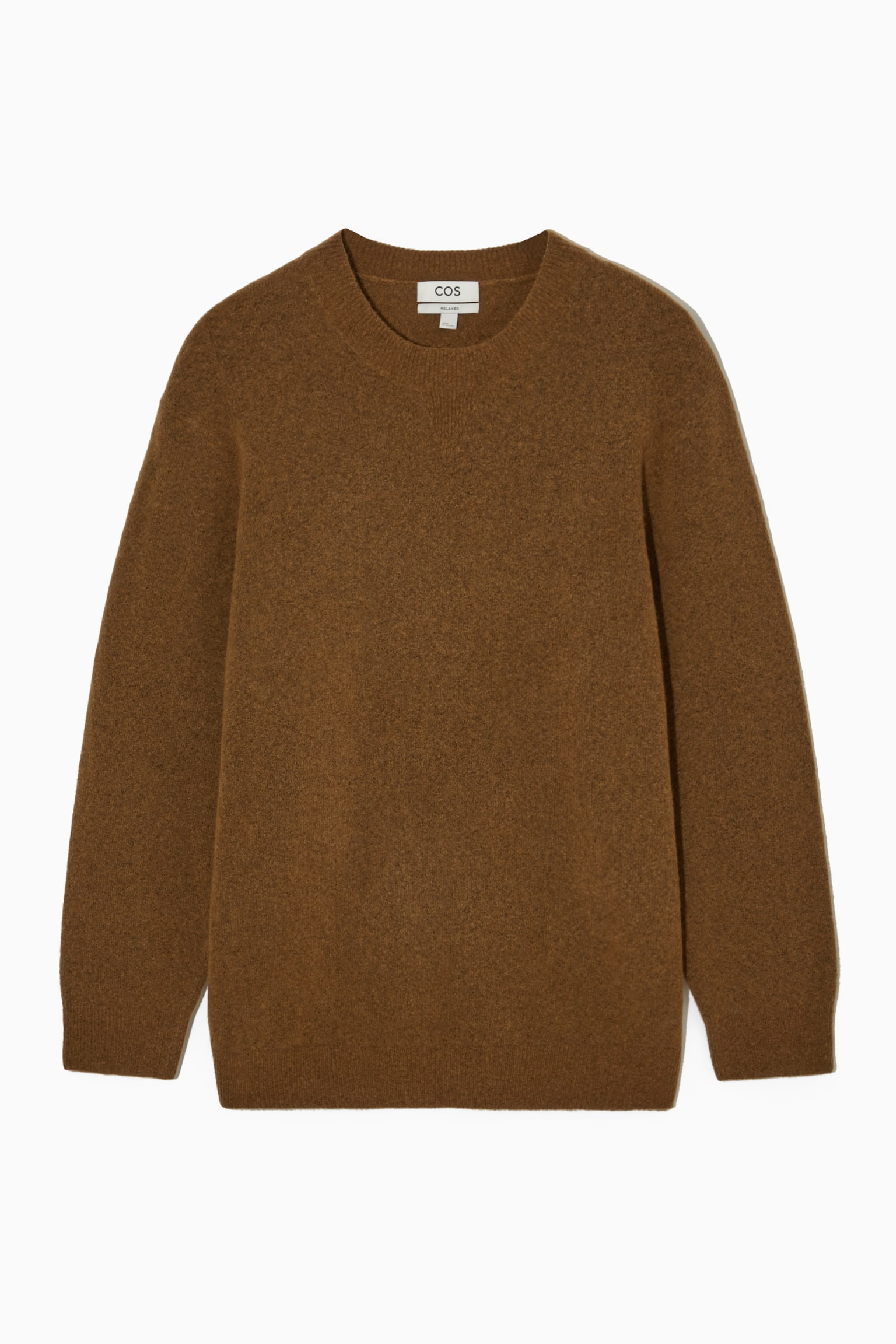 WOOL-BLEND JUMPER - BROWN MELANGE - 1