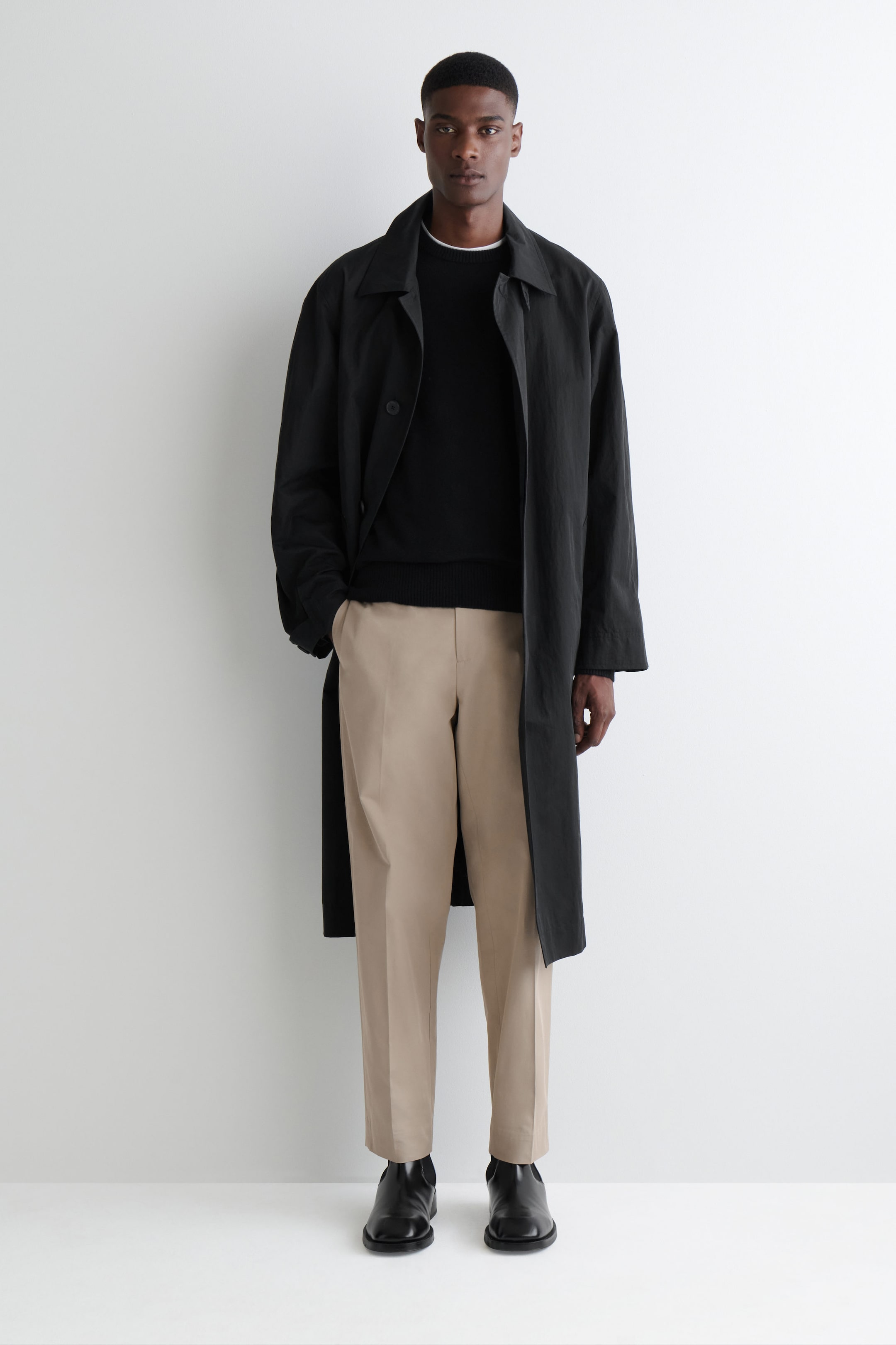 COTTON STRAIGHT-LEG CHINOS